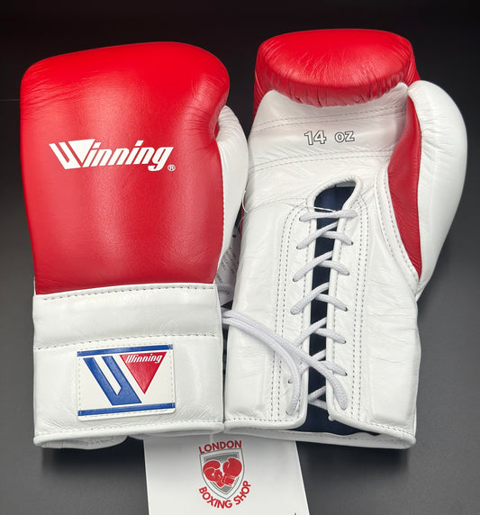 Custom Red/White Discontinued Winning Sparring Gloves
