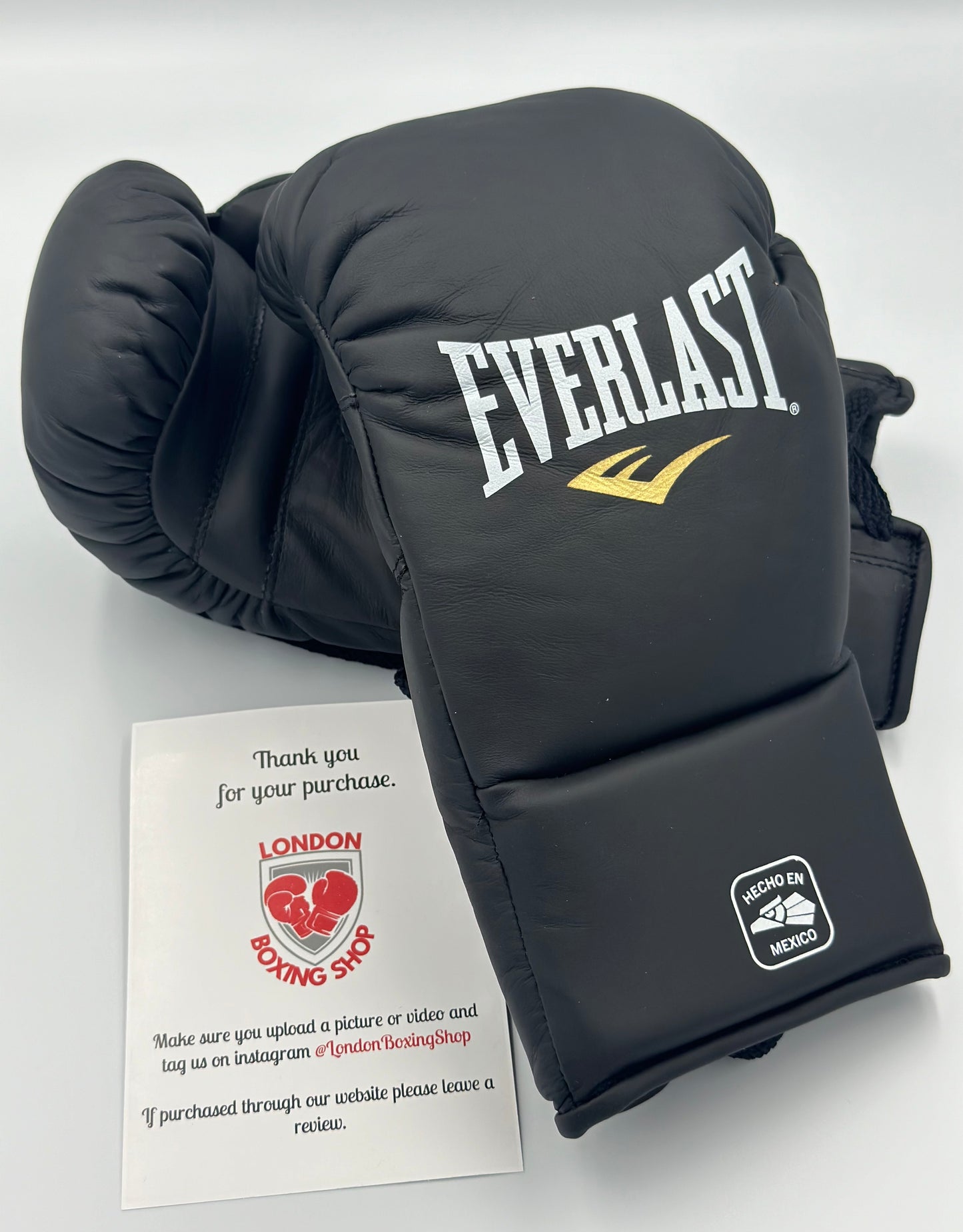 Black/Gold Everlast MX Pro Fight Gloves