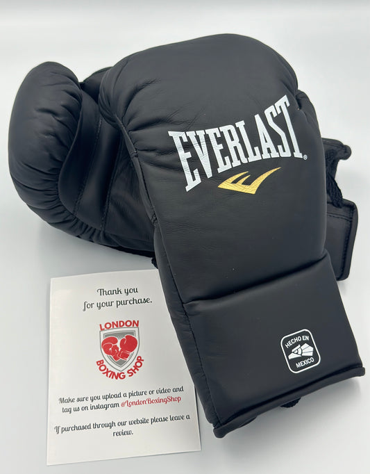 Black/Gold Everlast MX Pro Fight Gloves