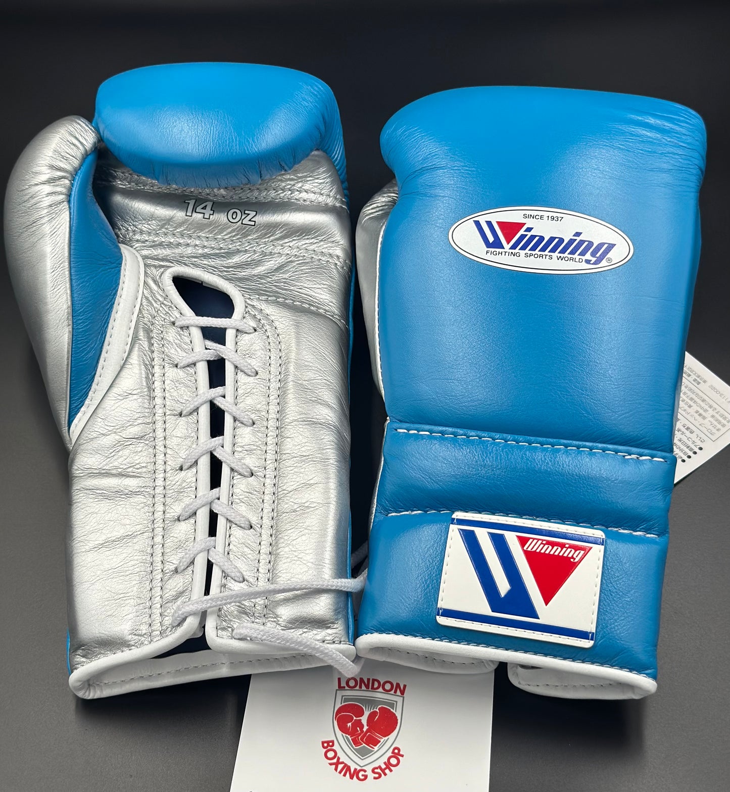 Sky Blue/Silver Custom Winning Sparring Gloves