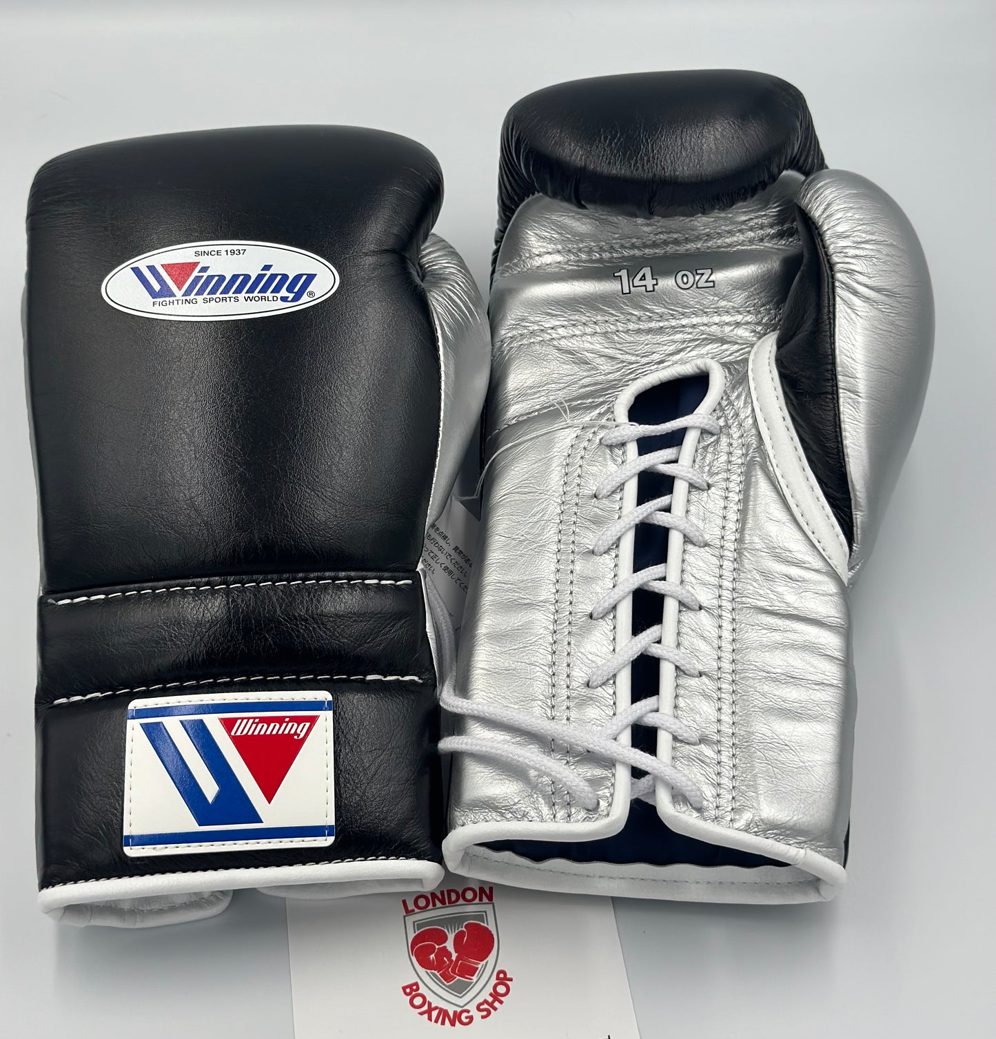 Black/Silver Custom Winning Sparring Gloves