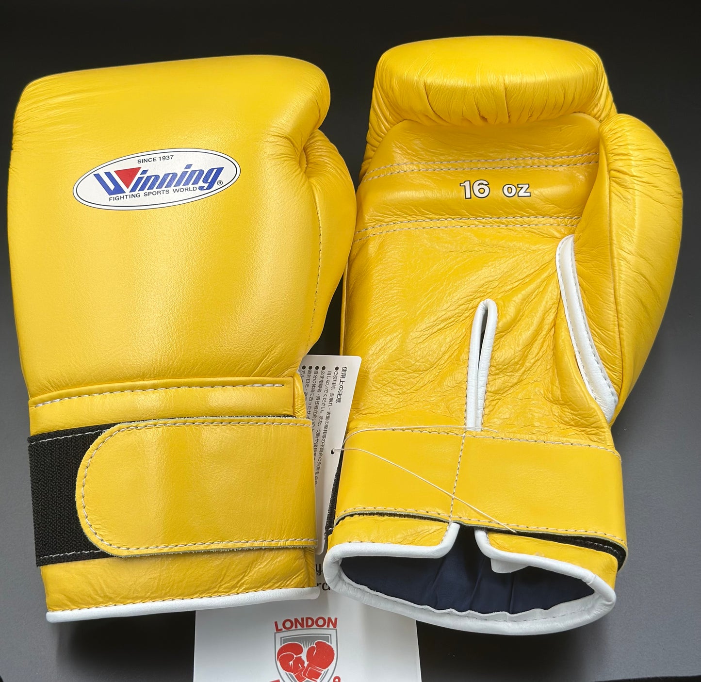 Yellow Velcro Custom Winning Sparring Gloves