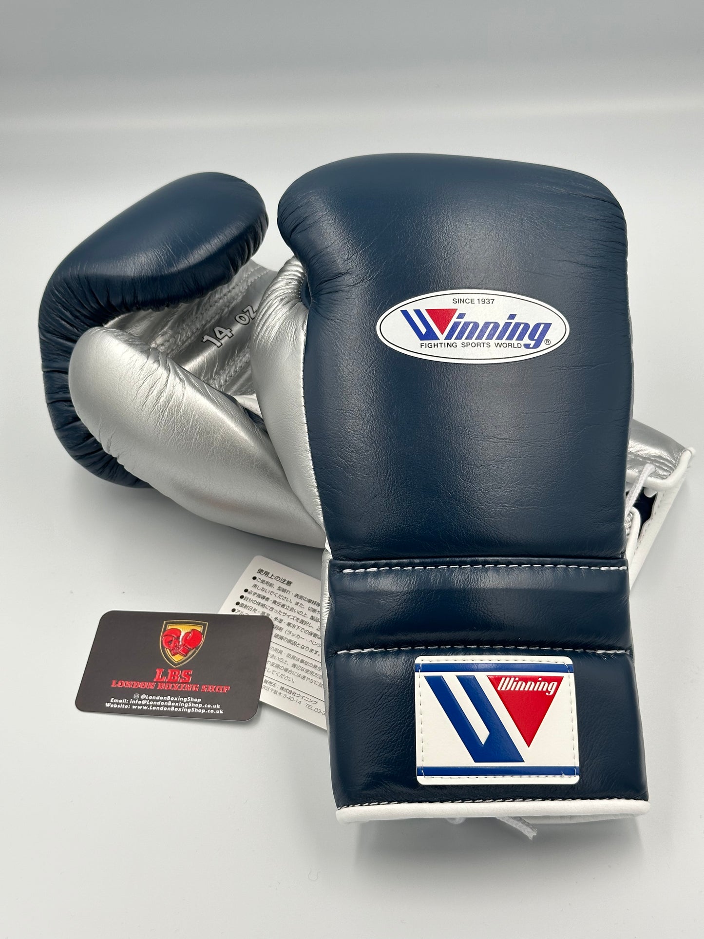 Navy/Silver Custom Winning Sparring Gloves