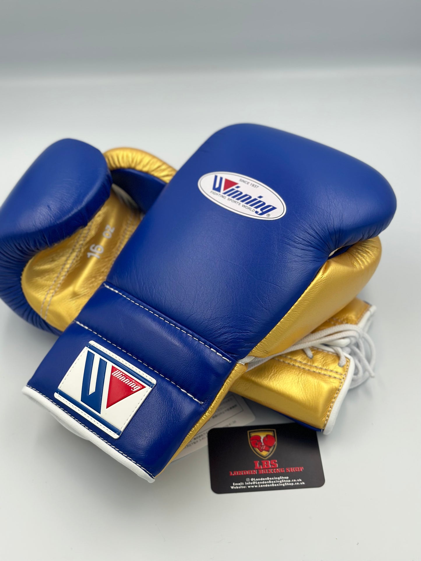Blue/Gold Custom Winning Sparring Gloves