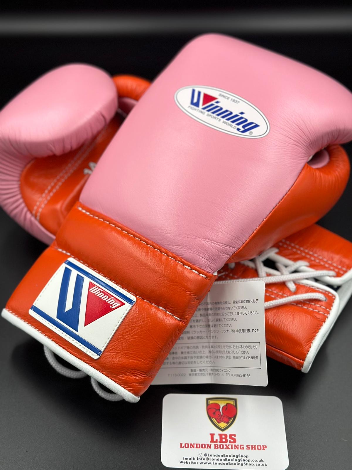 Pink/Orange Custom Winning Sparring Gloves