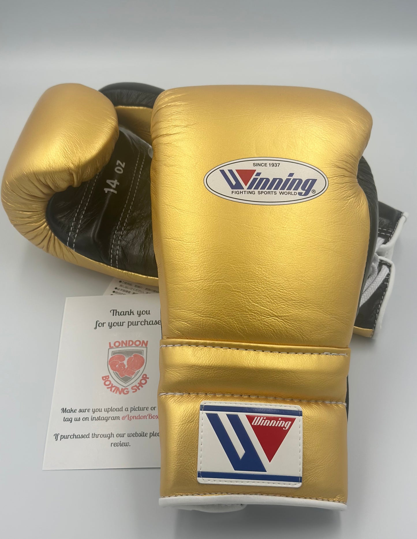 Custom Gold/Black Winning Sparring Gloves