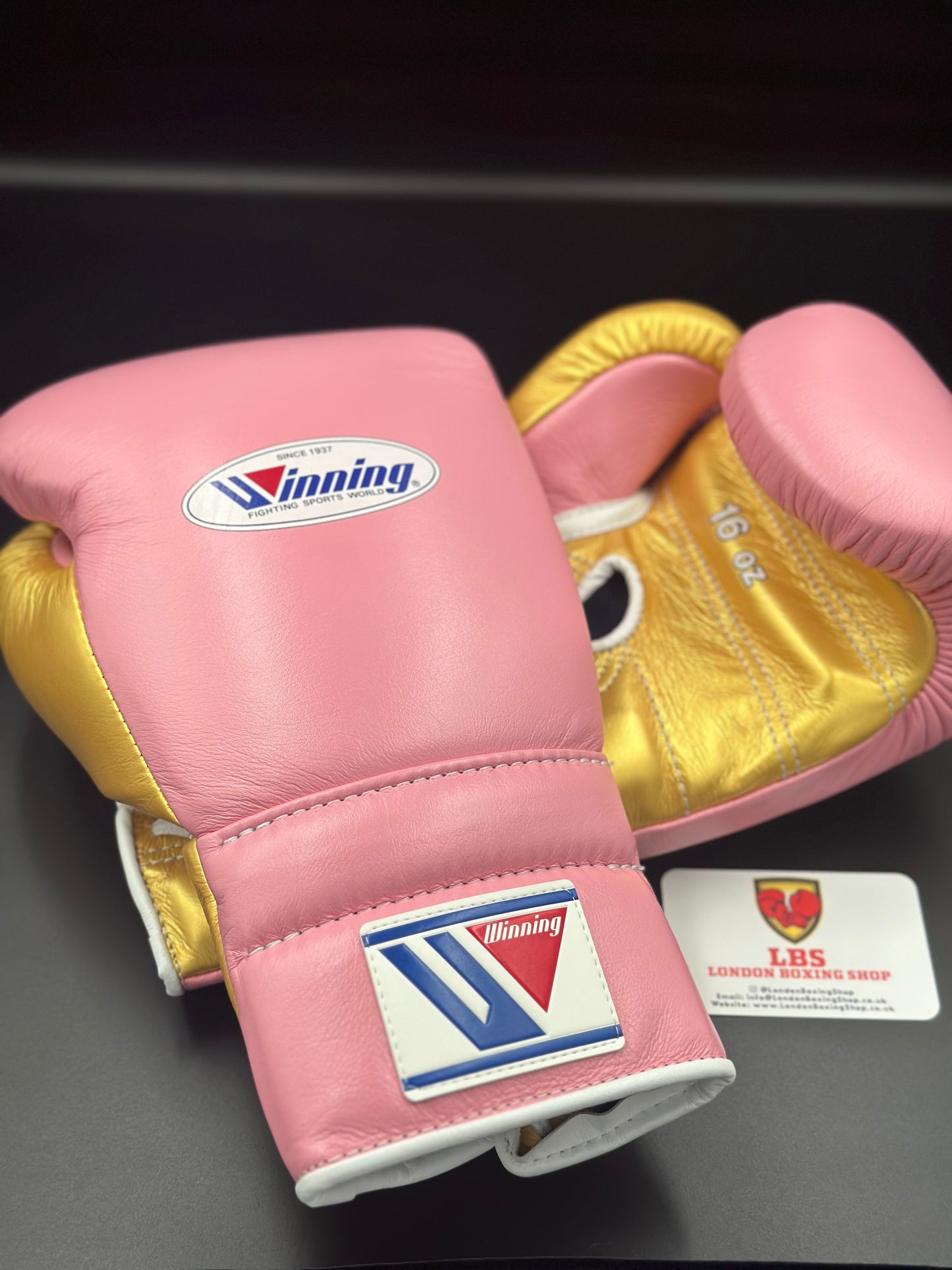 Pink/Gold Custom Winning Sparring Gloves