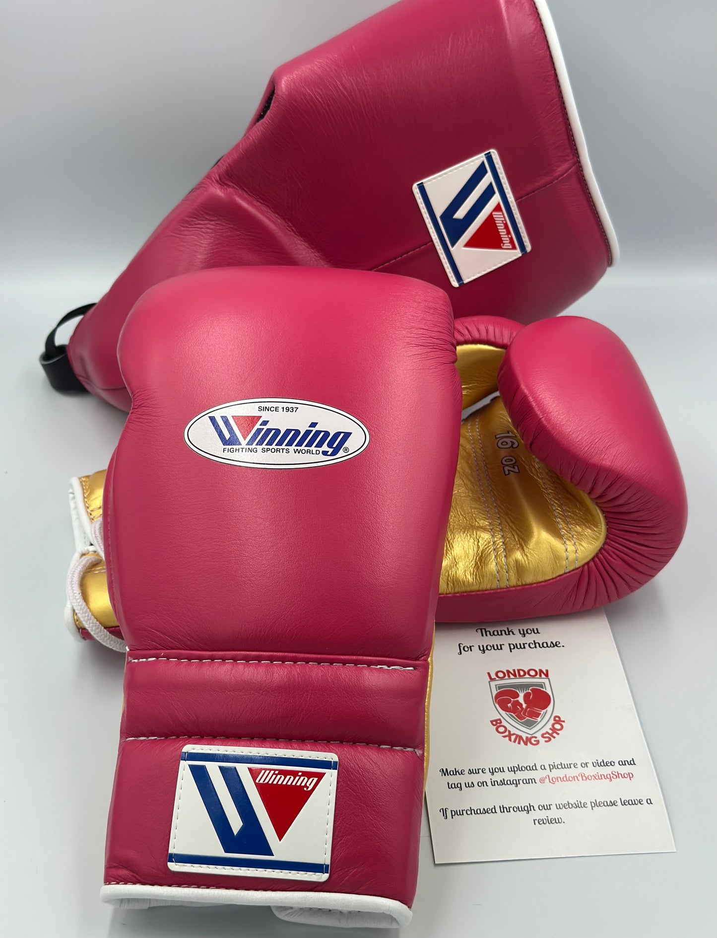 Hot Pink/Gold Custom Winning Sparring Gloves