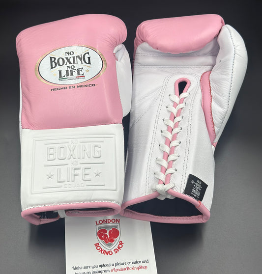 No Boxing No Life Fight Gloves Pink/White