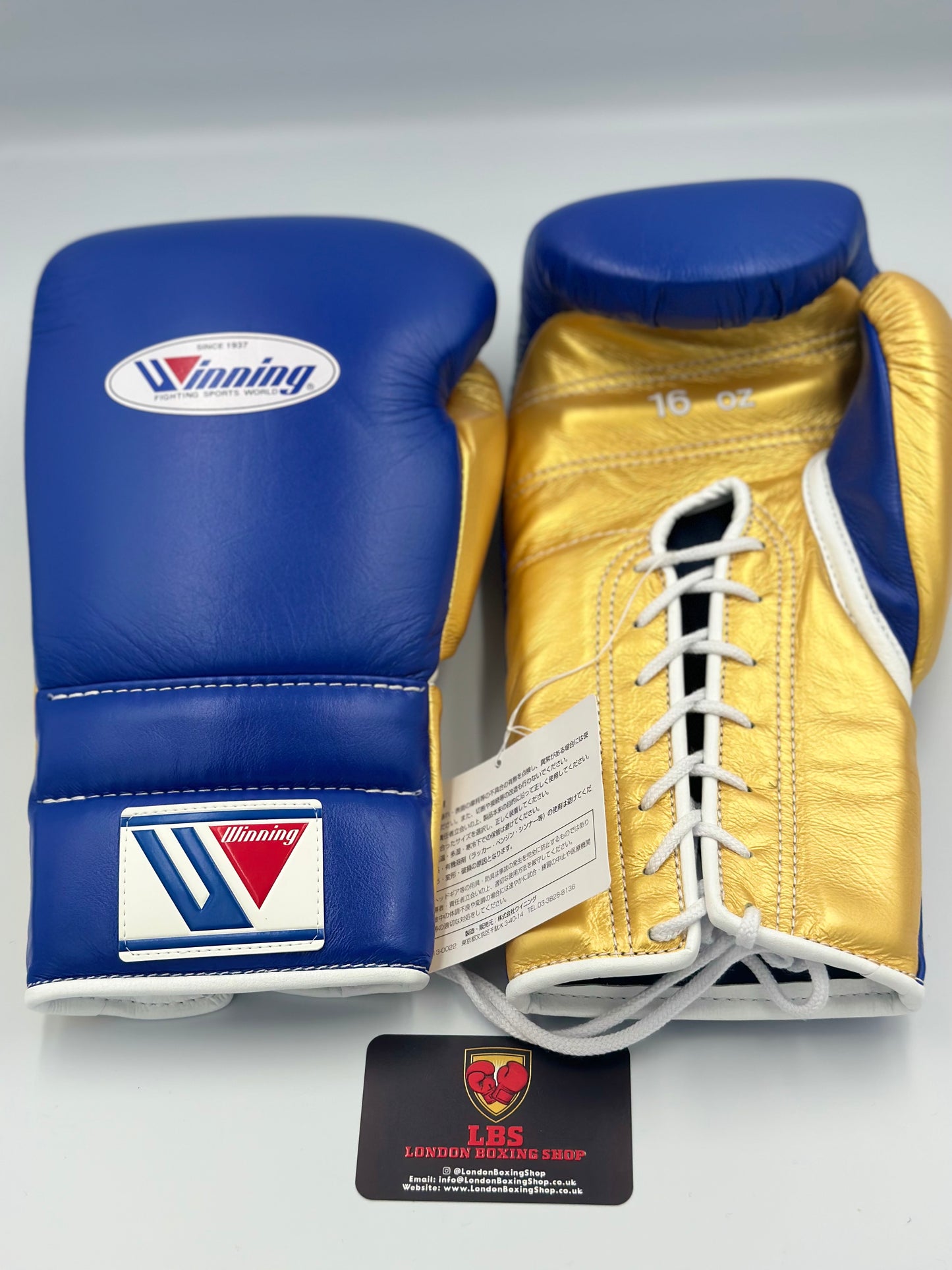 Blue/Gold Custom Winning Sparring Gloves