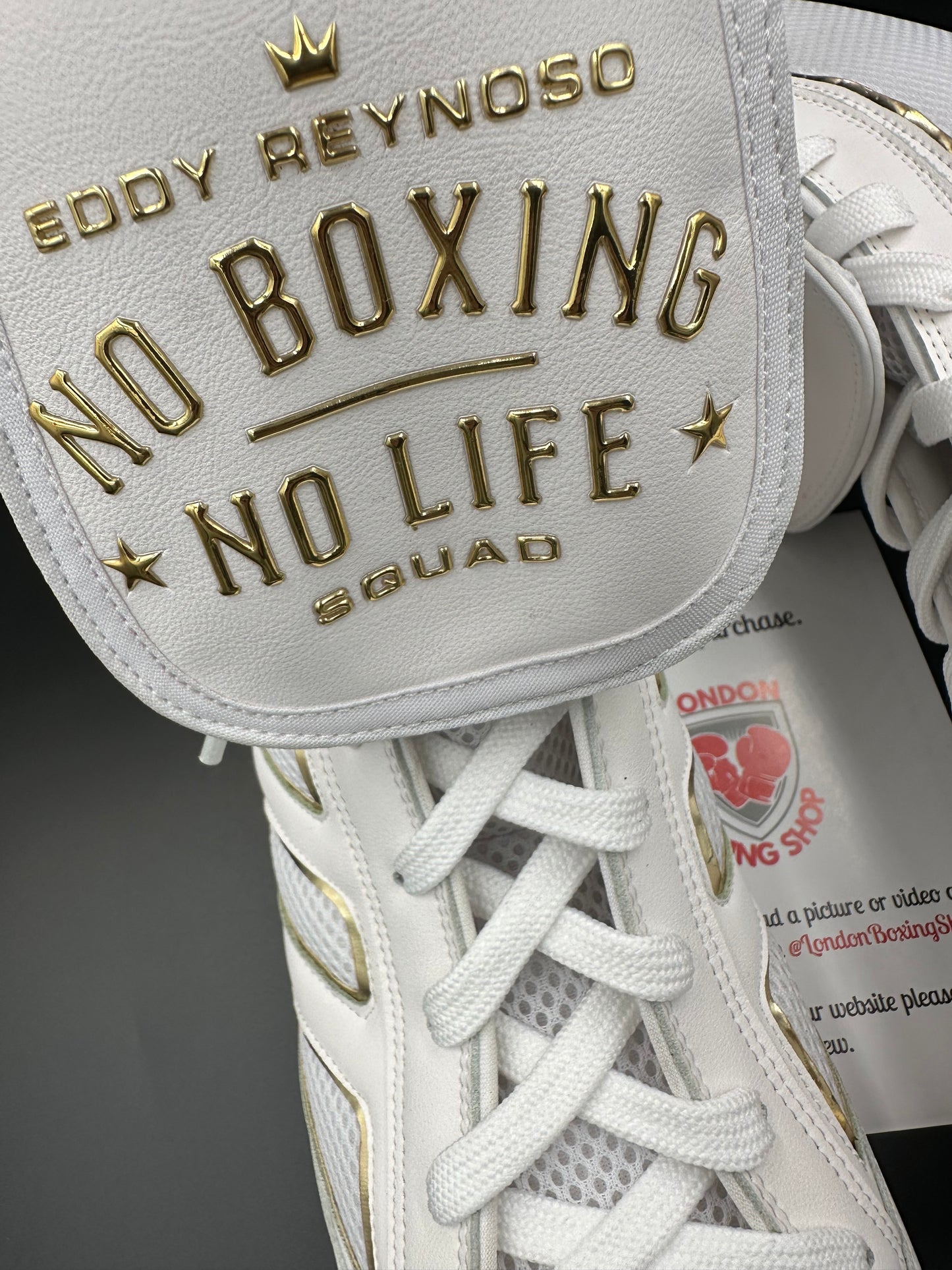 White/Gold No Boxing No Life Boots
