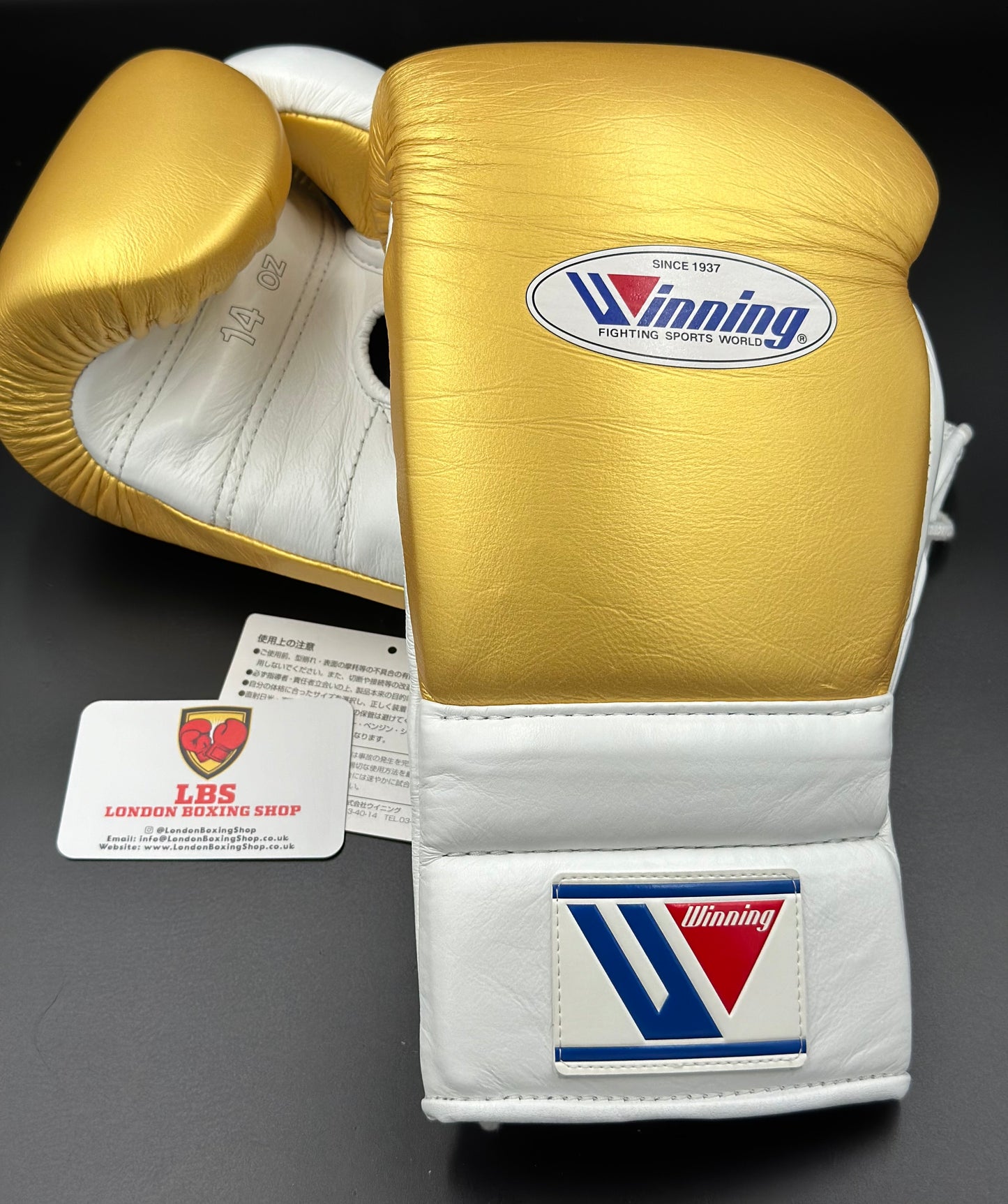 Gold/White Custom Winning Sparring Gloves