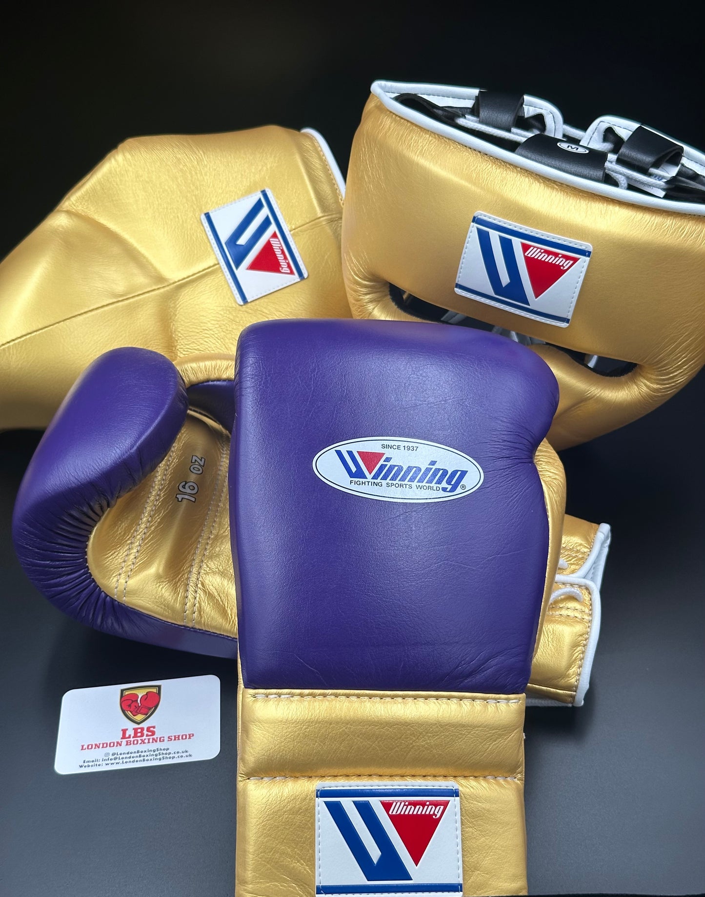 Purple/Gold Custom Winning Sparring Gloves