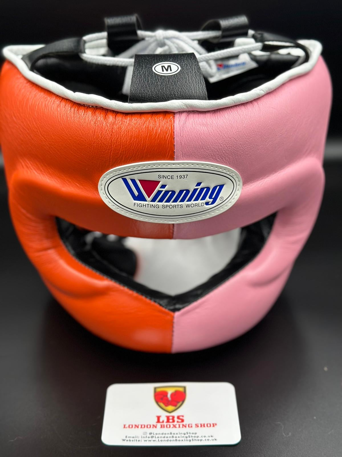 Pink/Orange Custom Winning Nose Bar Head Guard