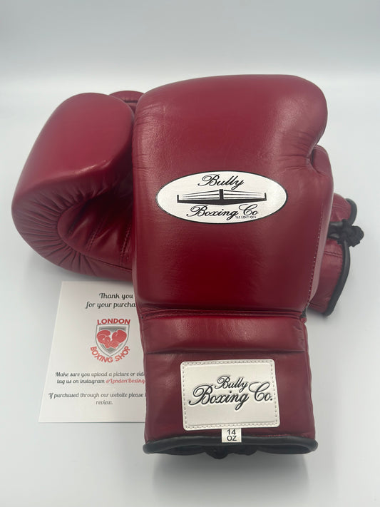 Blood Red Sparring Gloves Bully Boxing