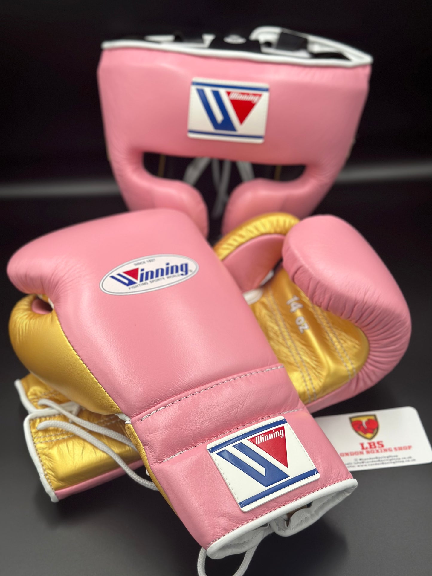 Pink/Gold Custom Winning Sparring Gloves