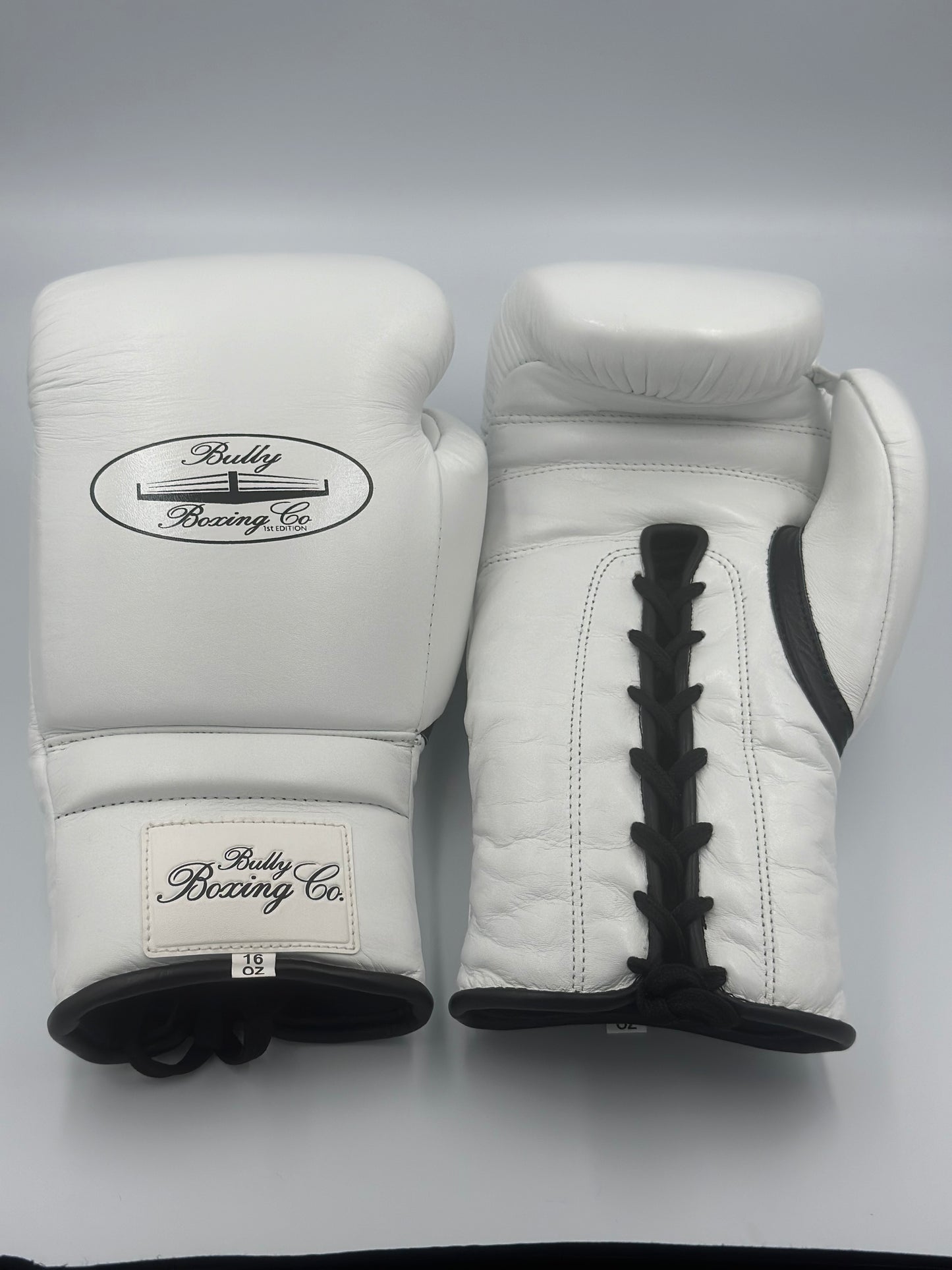 White Sparring Gloves Bully Boxing