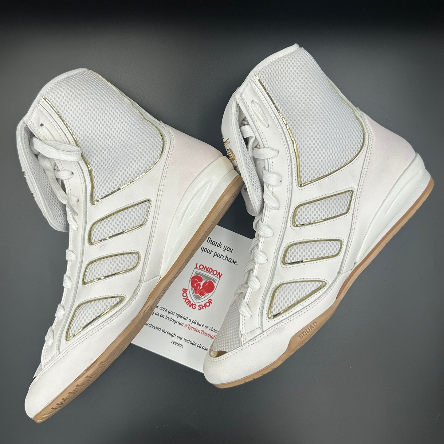 White/Gold No Boxing No Life Boots