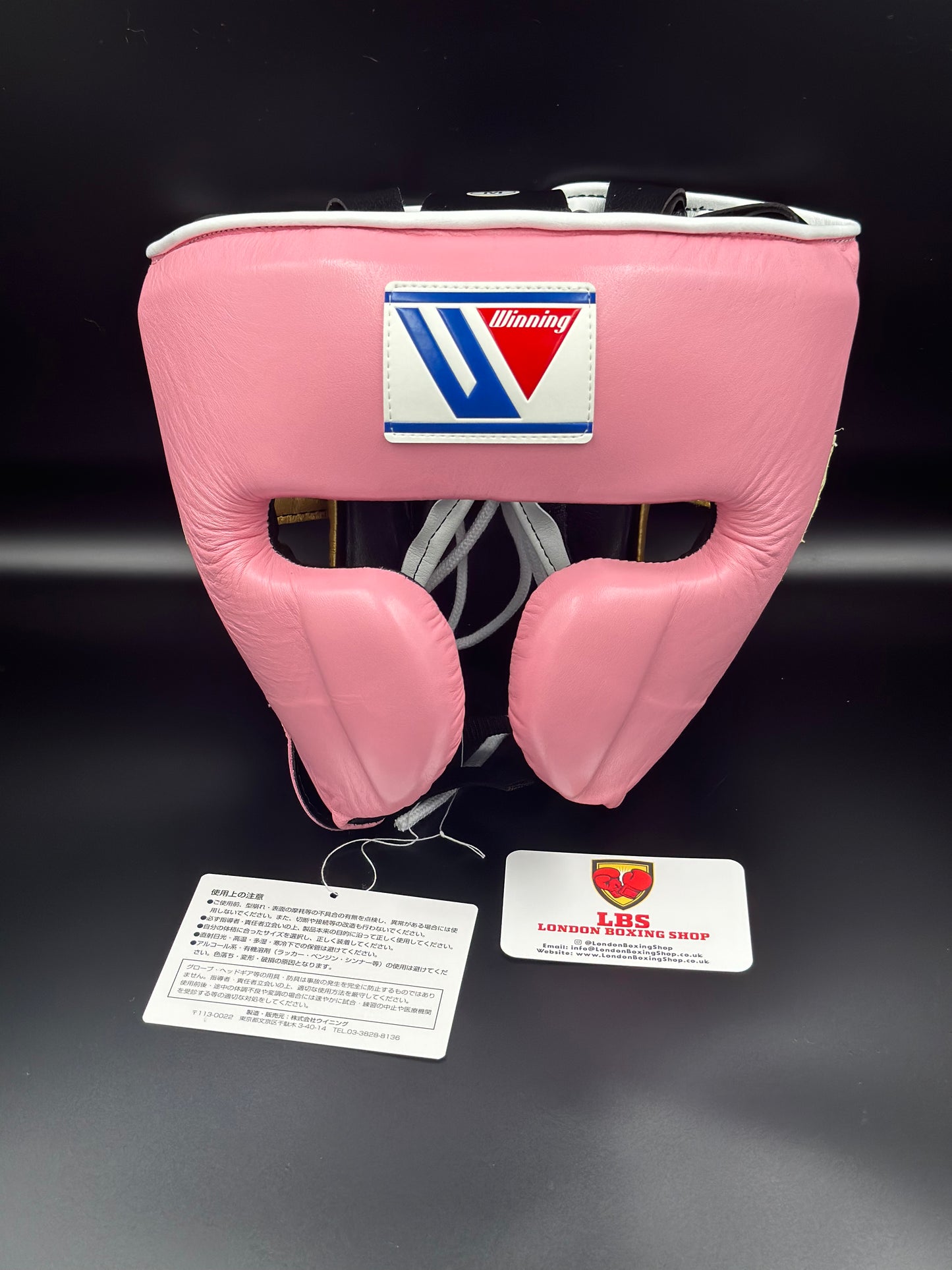 Pink/Gold Custom Winning Cheek Piece Head Guard