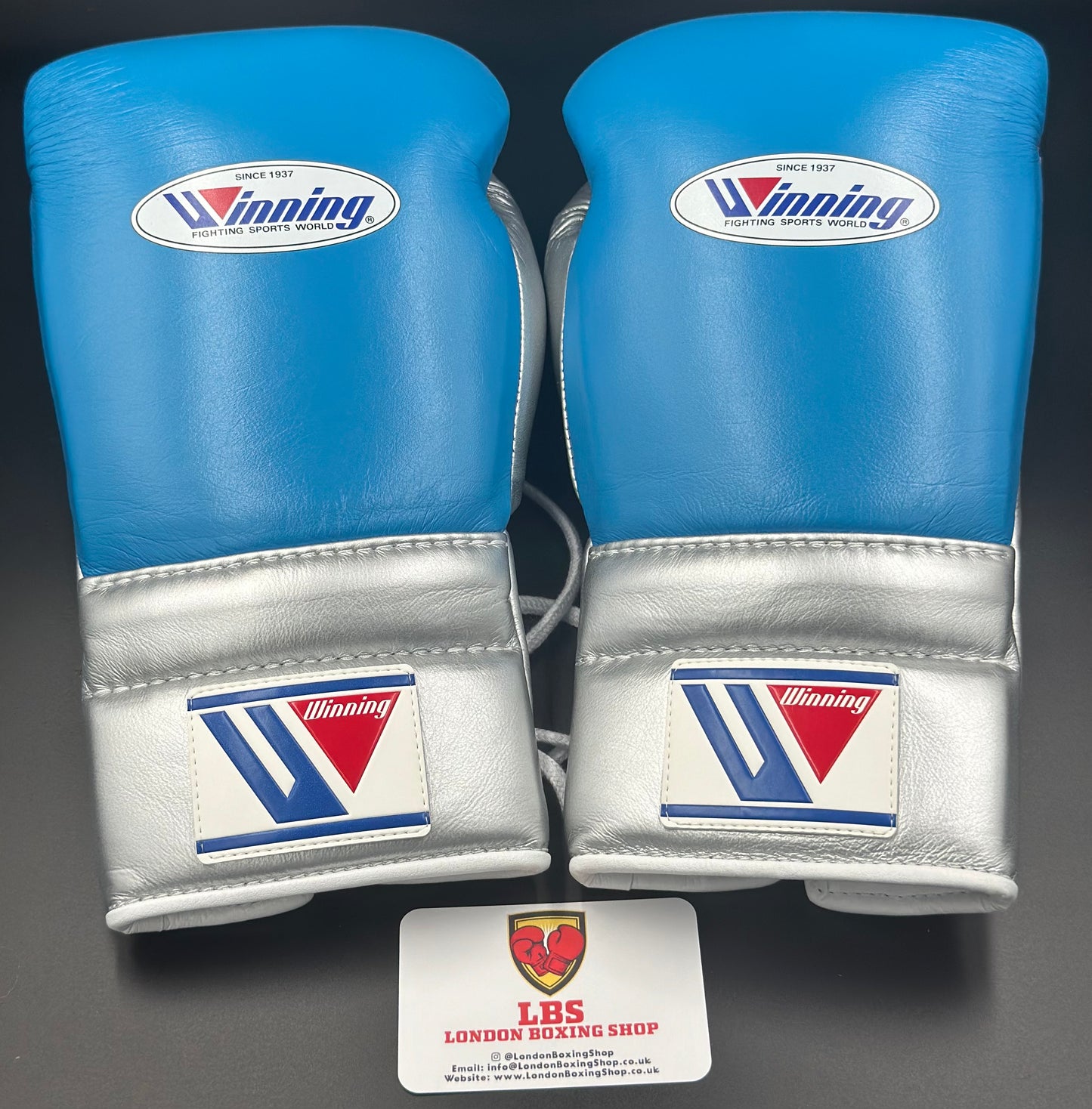 Sky Blue/Silver Custom Winning Sparring Gloves
