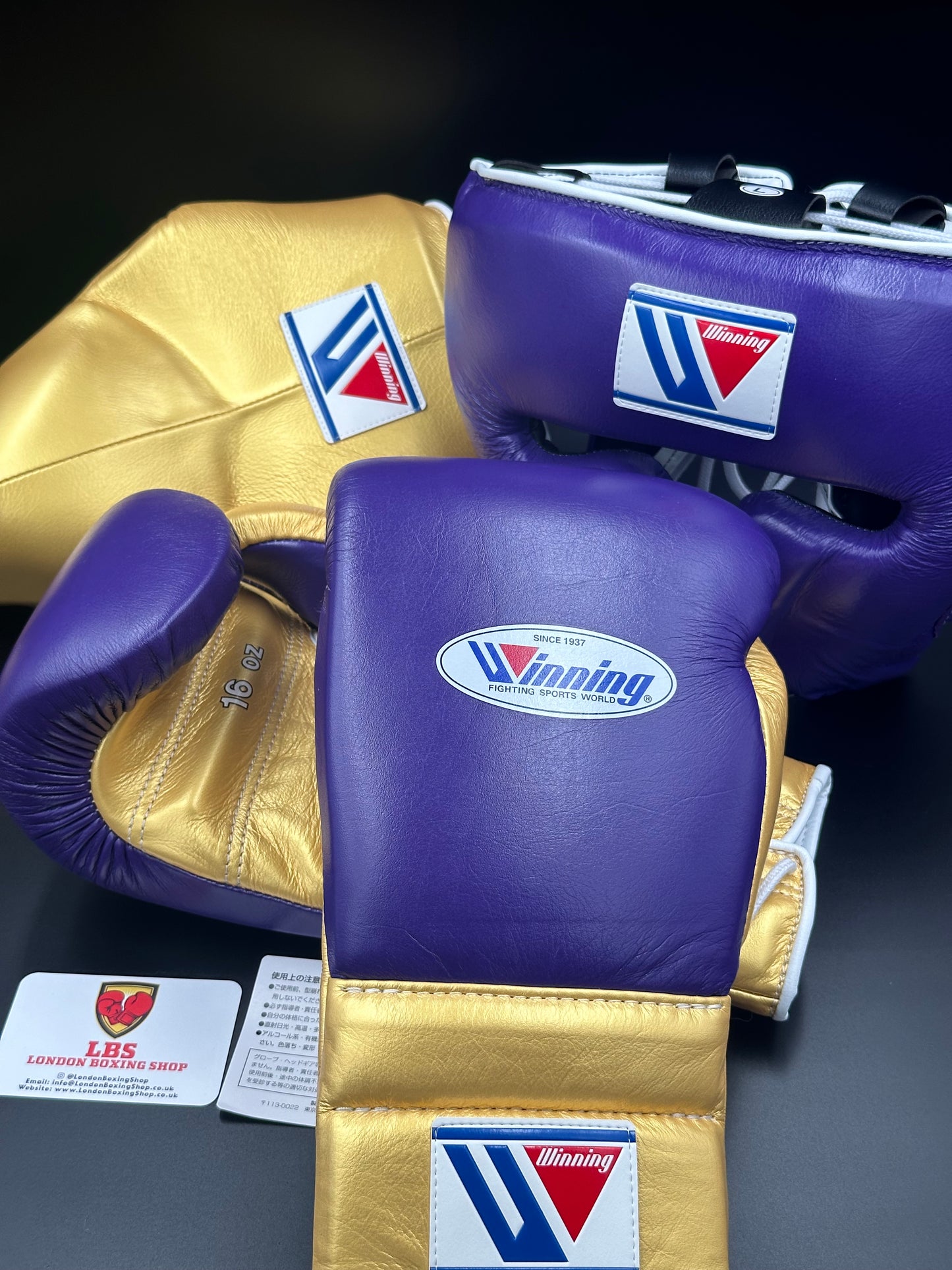 Purple/Gold Custom Winning Sparring Gloves
