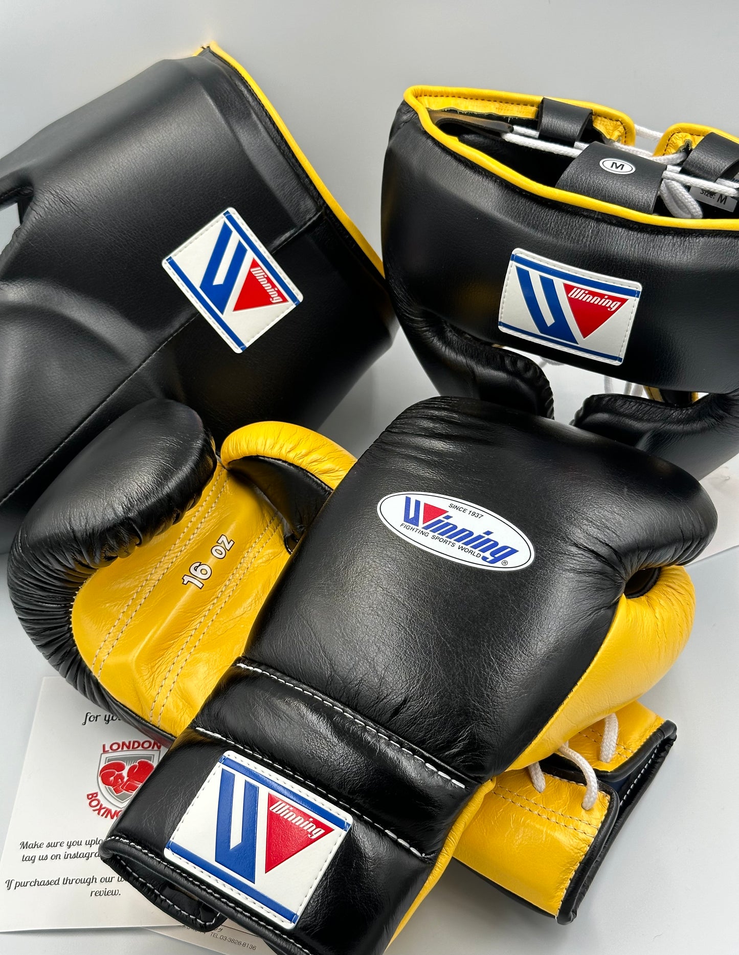 Black/Yellow Custom Winning Sparring Gloves