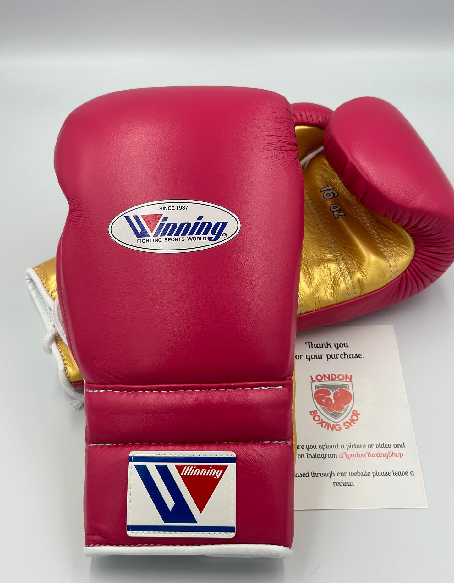Hot Pink/Gold Custom Winning Sparring Gloves