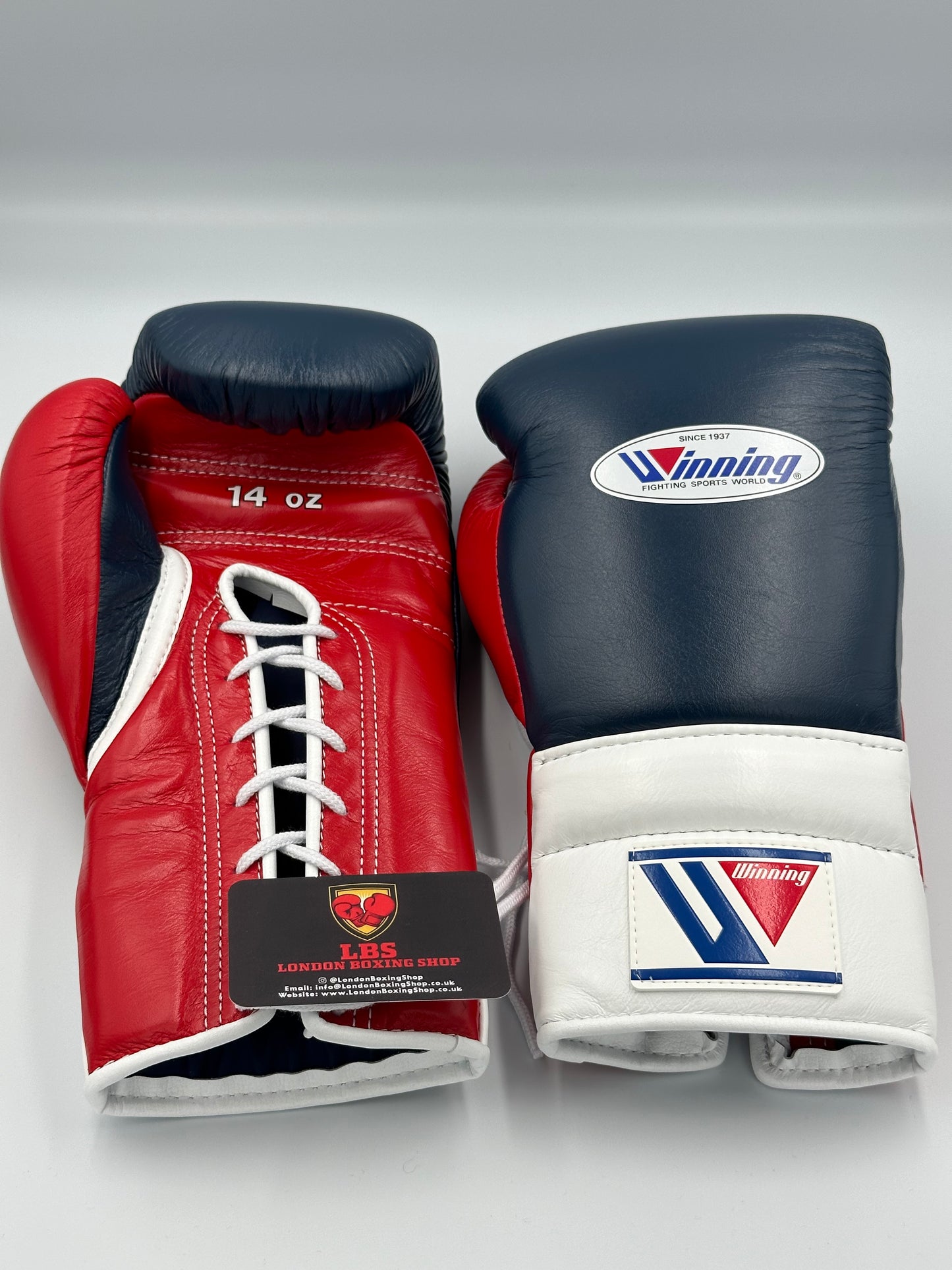 Navy/White/Red Custom Winning Sparring Gloves