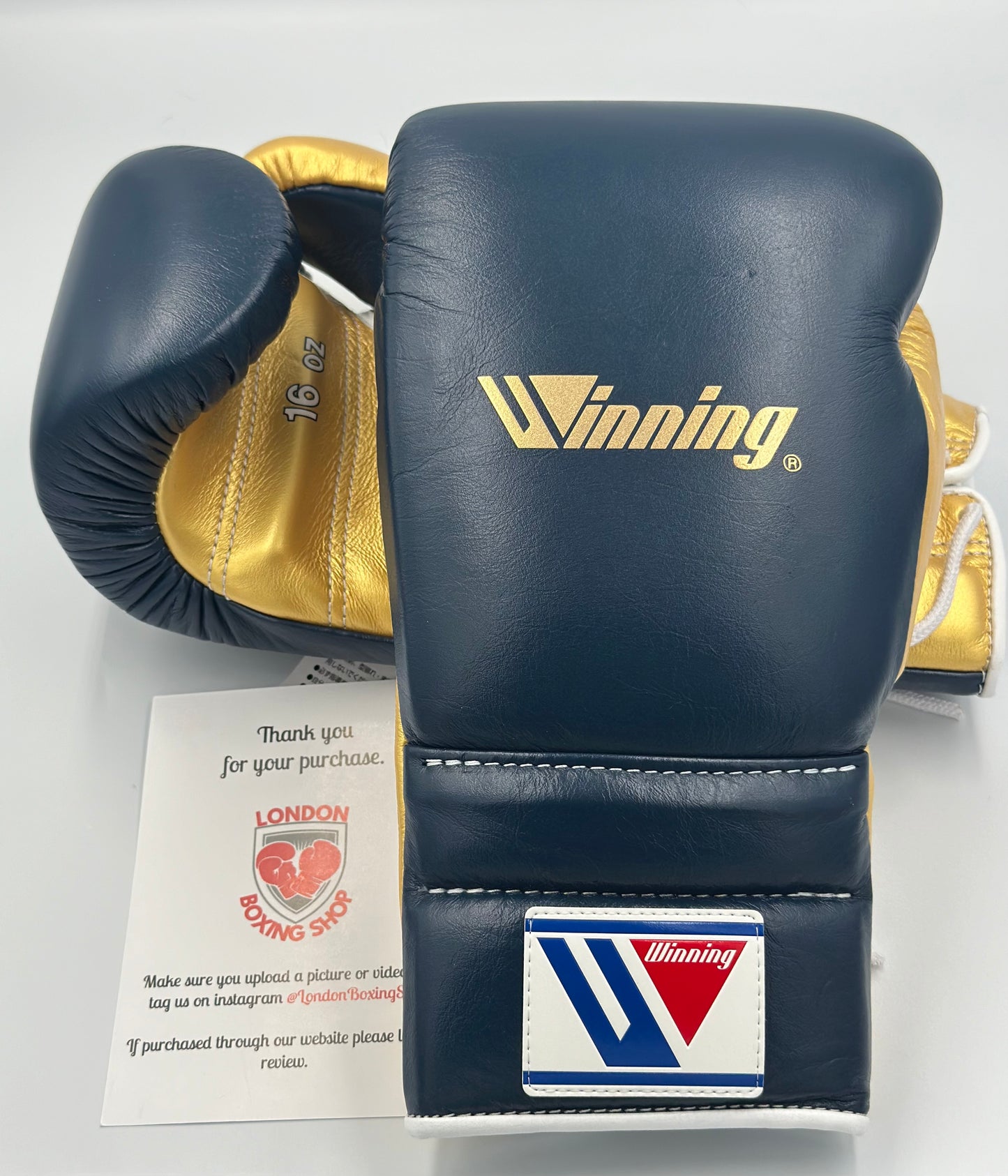 Custom Navy/Gold Discontinued Winning Sparring Gloves