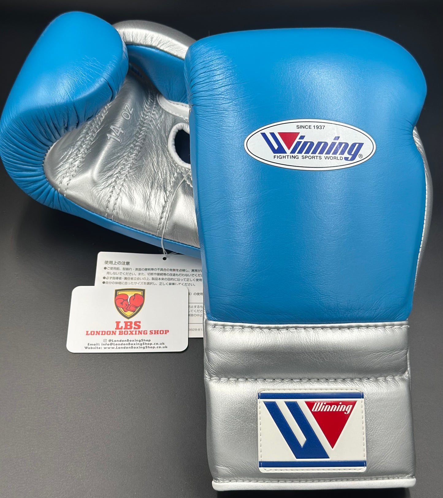 Sky Blue/Silver Custom Winning Sparring Gloves