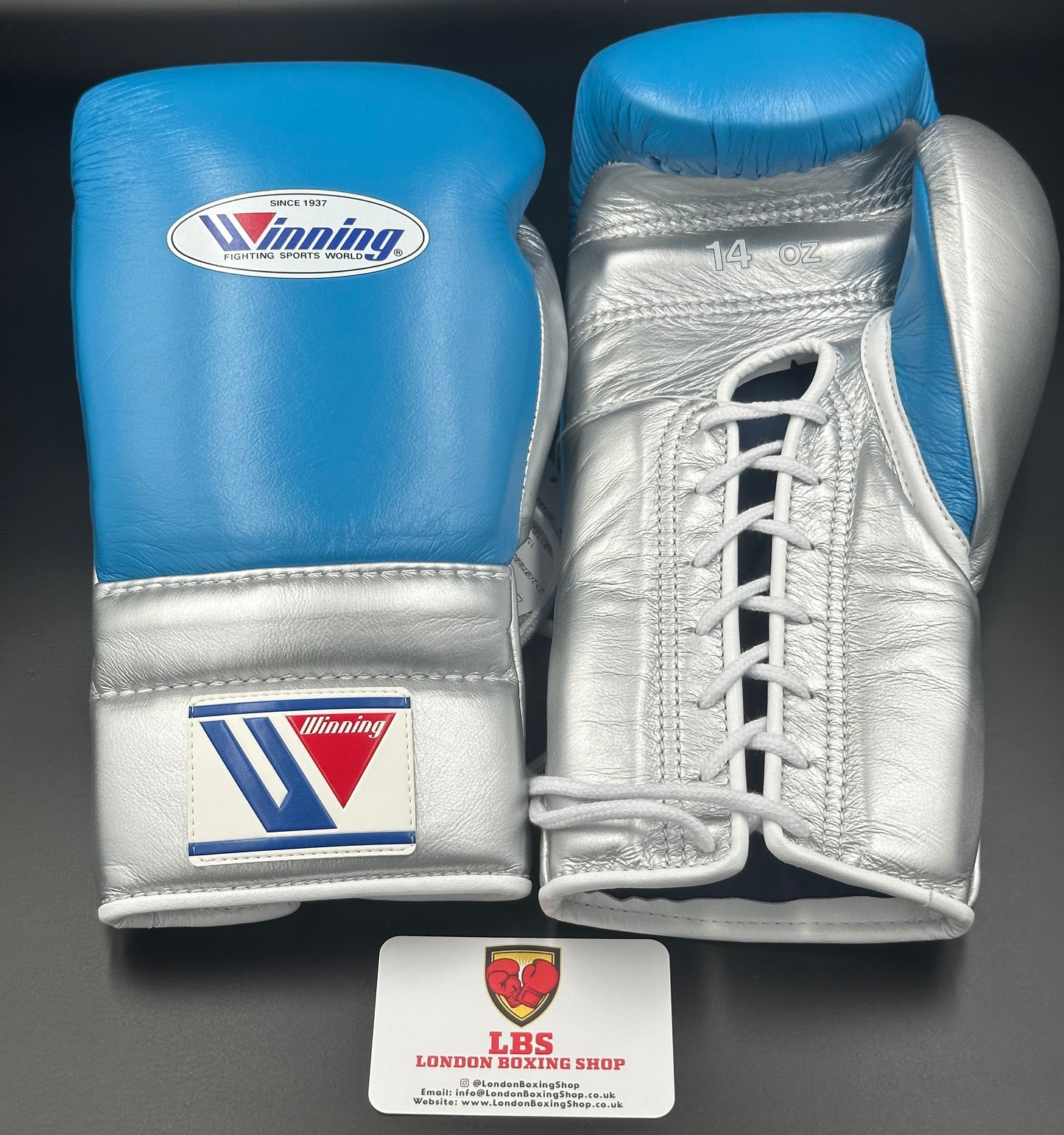Sky Blue/Silver Custom Winning Sparring Gloves