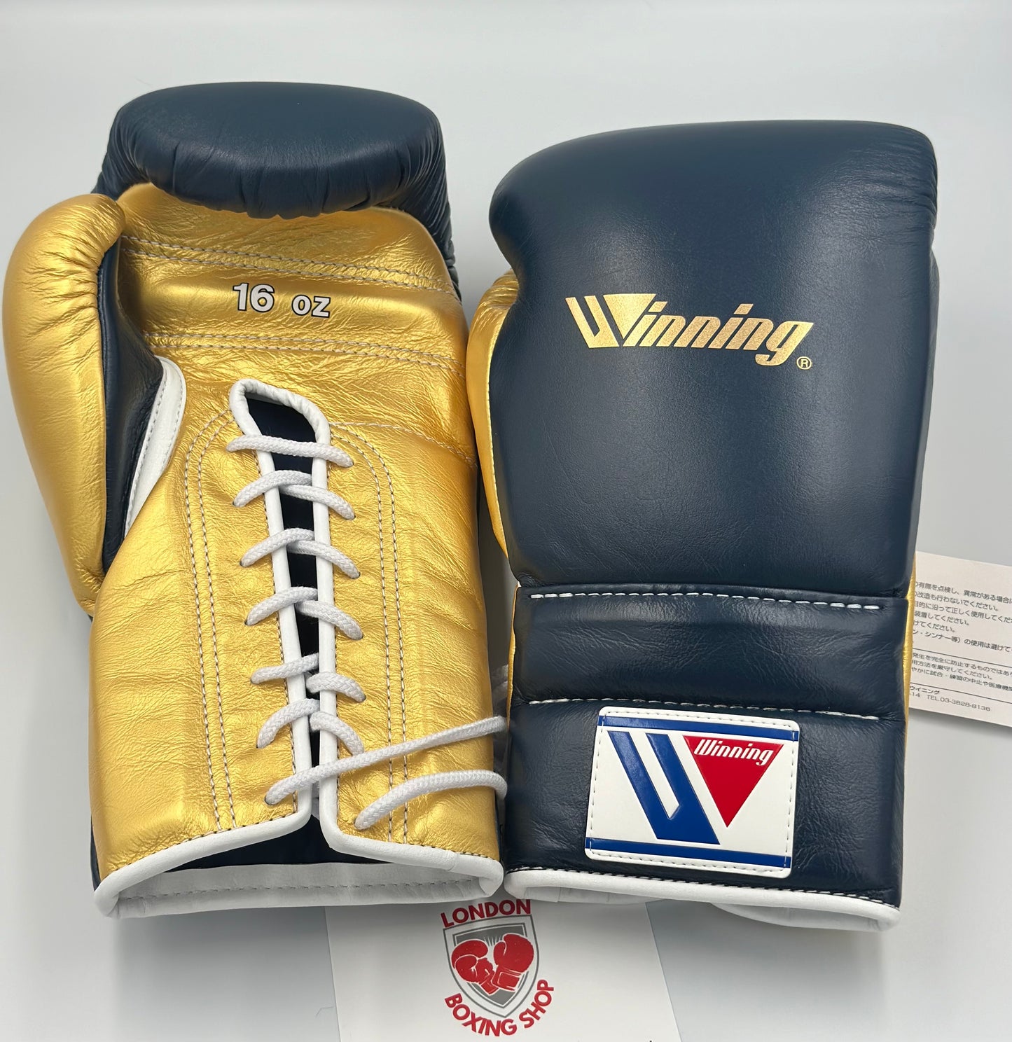 Custom Navy/Gold Discontinued Winning Sparring Gloves