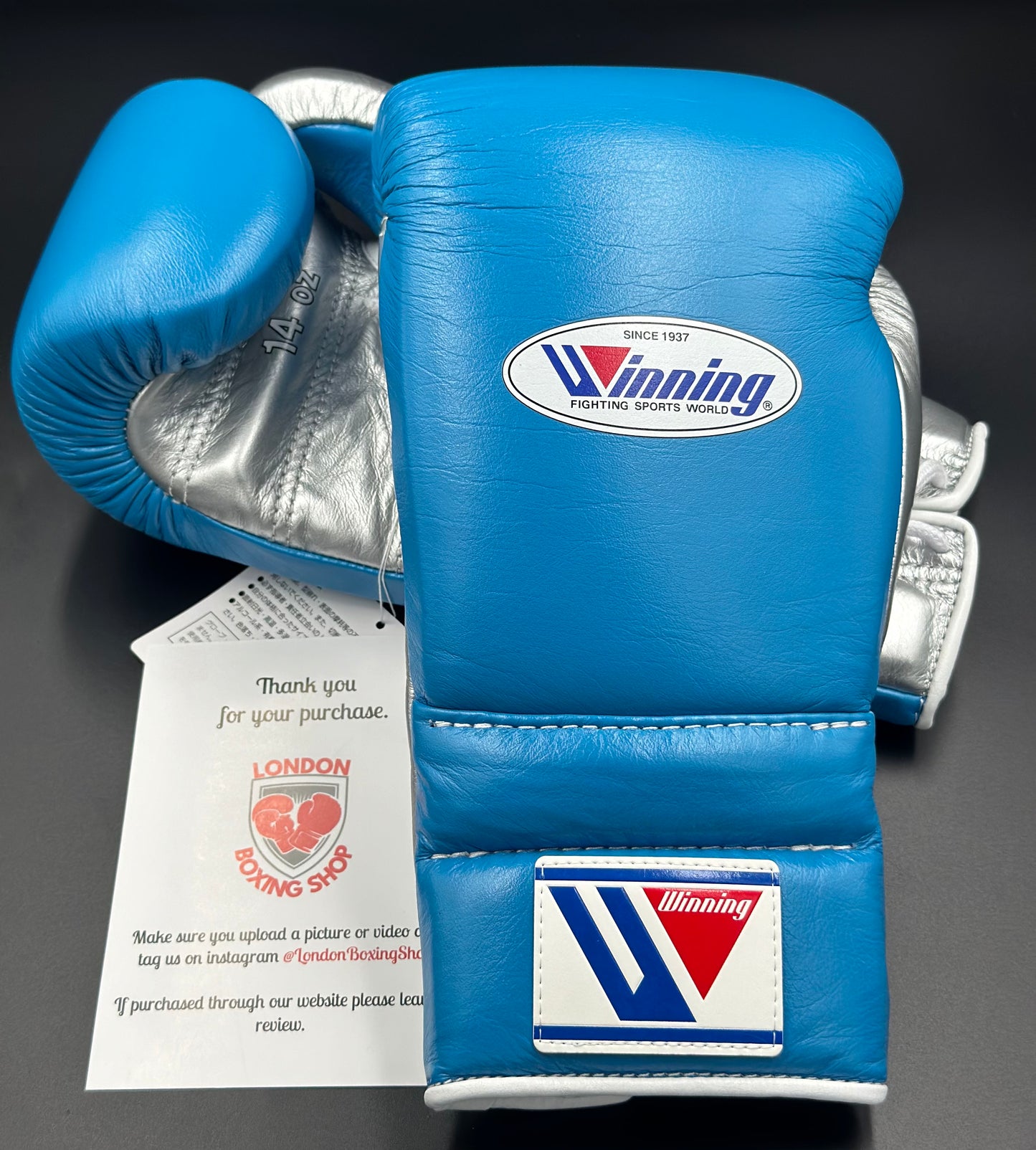 Sky Blue/Silver Custom Winning Sparring Gloves