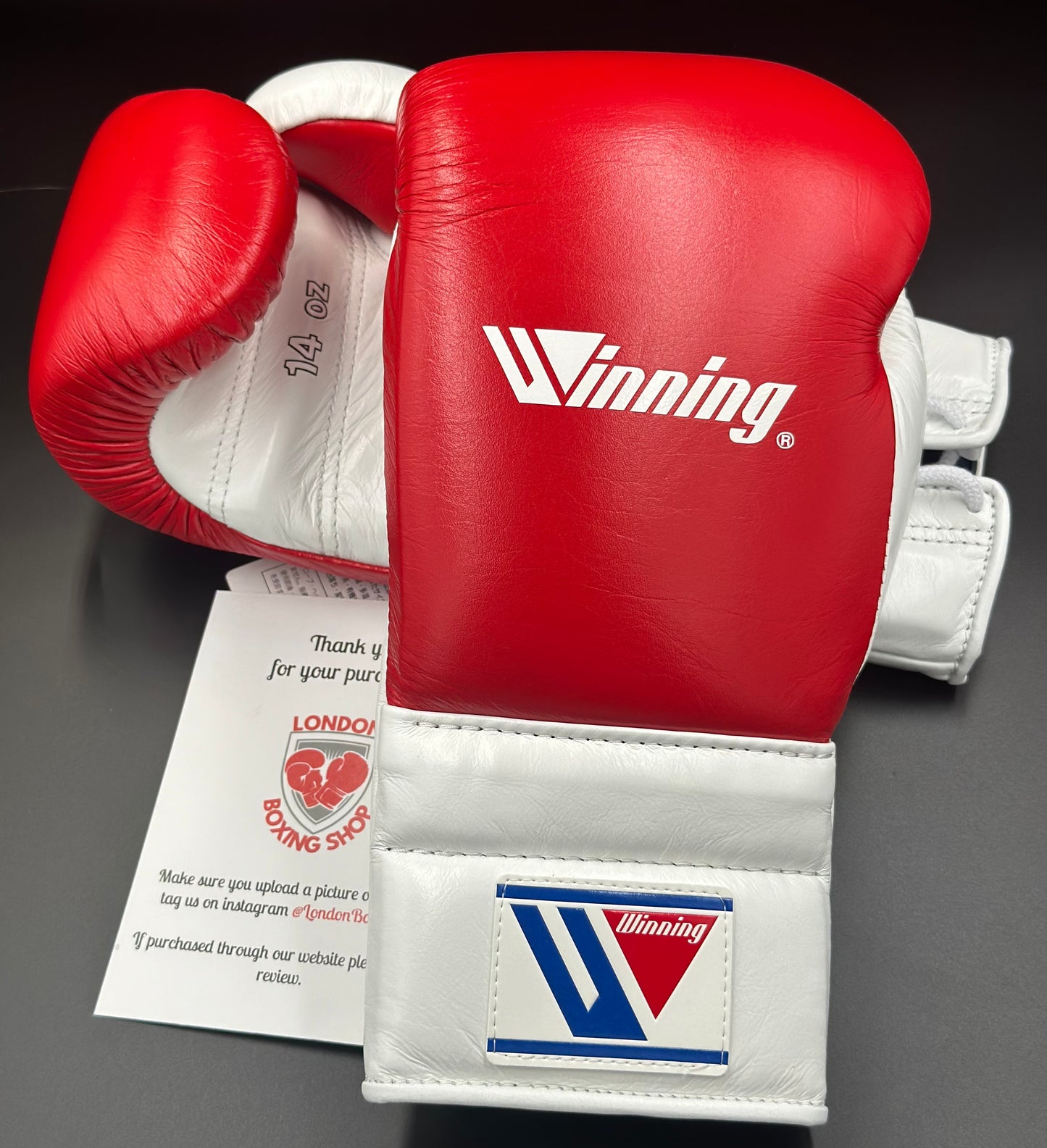 Custom Red/White Discontinued Winning Sparring Gloves
