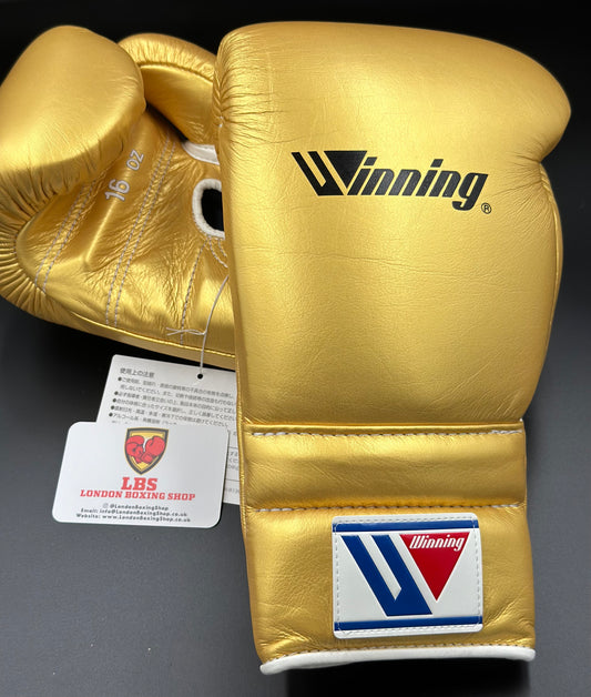 Gold Discontinued Winning Sparring Gloves