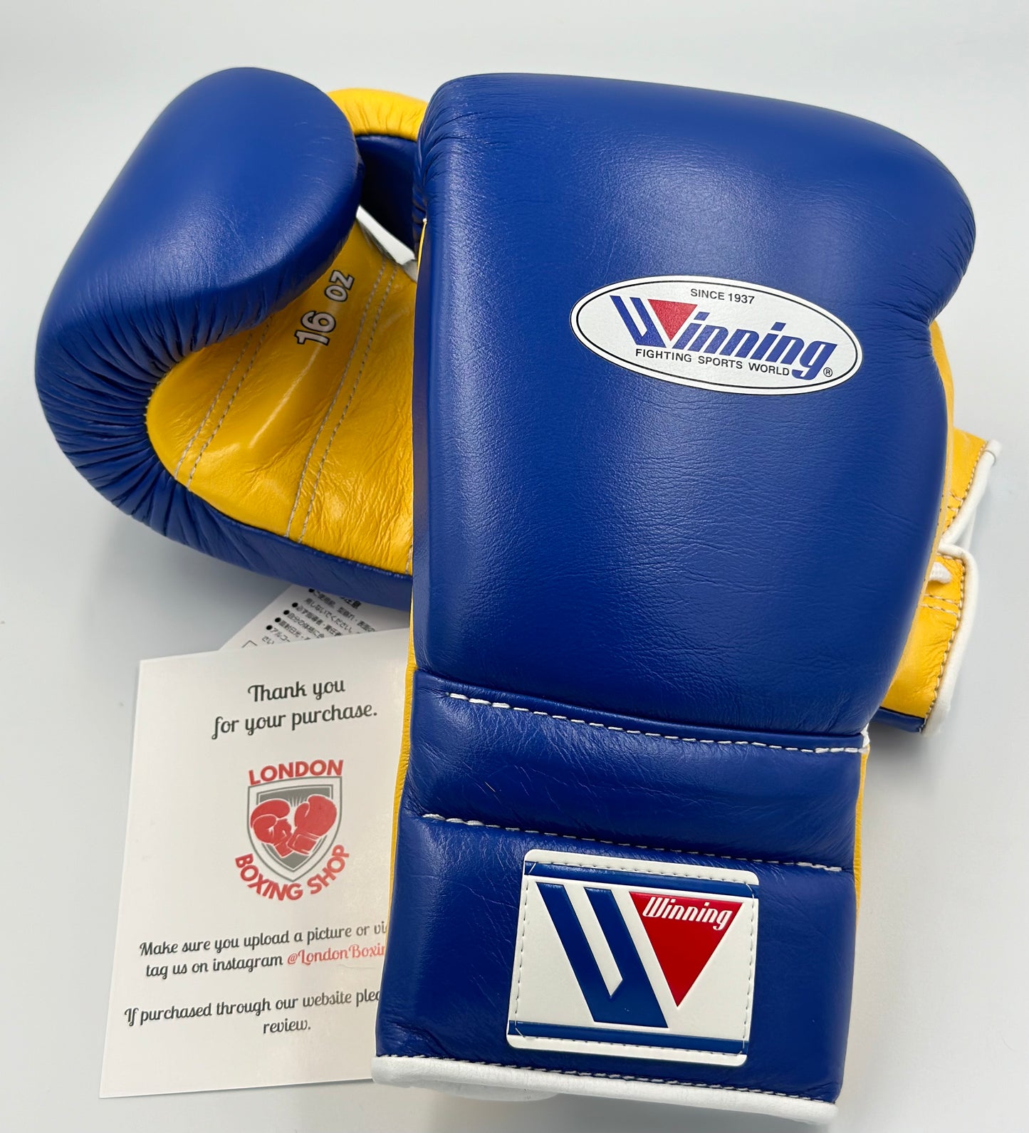 Blue/Yellow Custom Winning Sparring Gloves