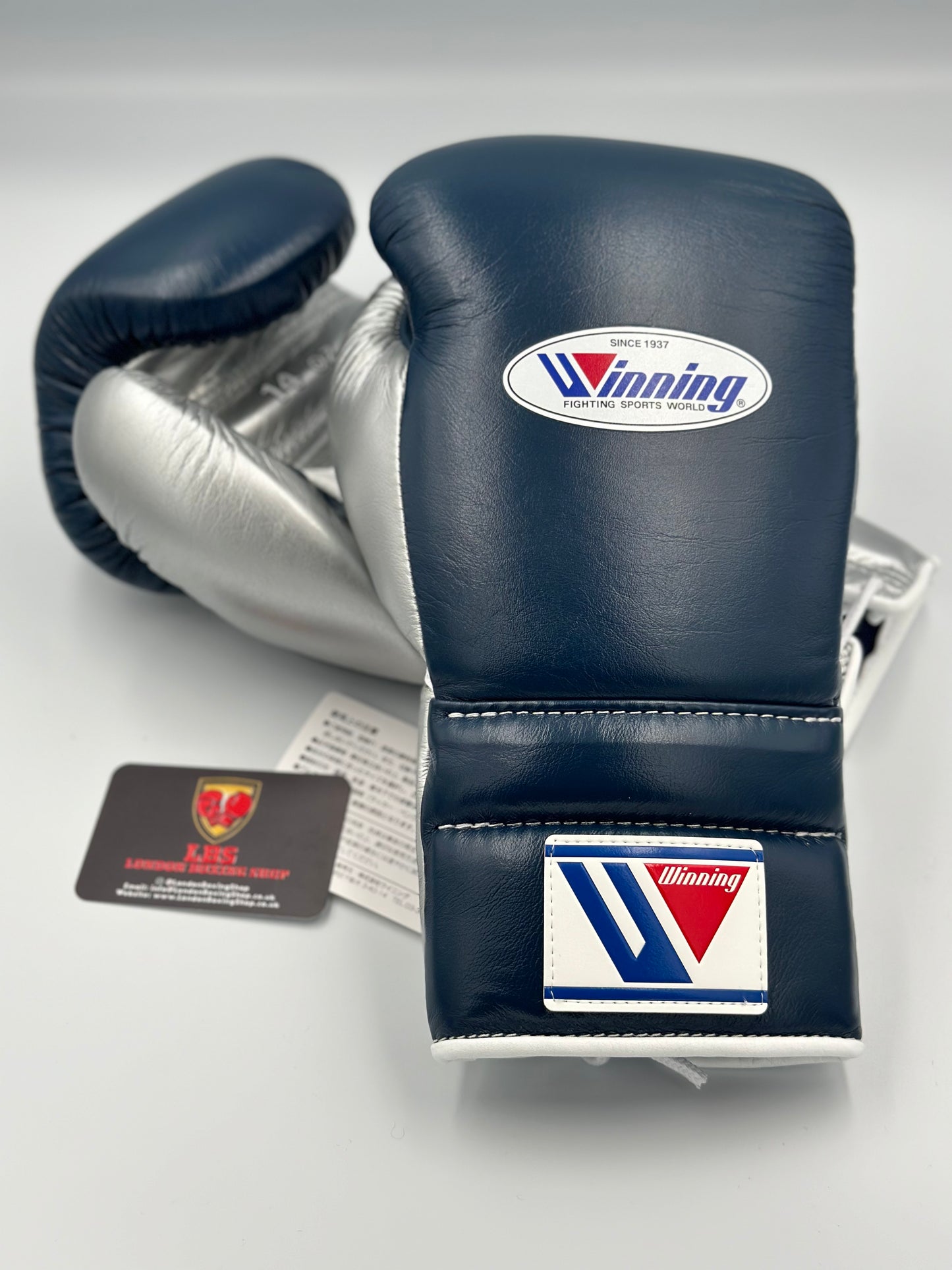 Navy/Silver Custom Winning Sparring Gloves
