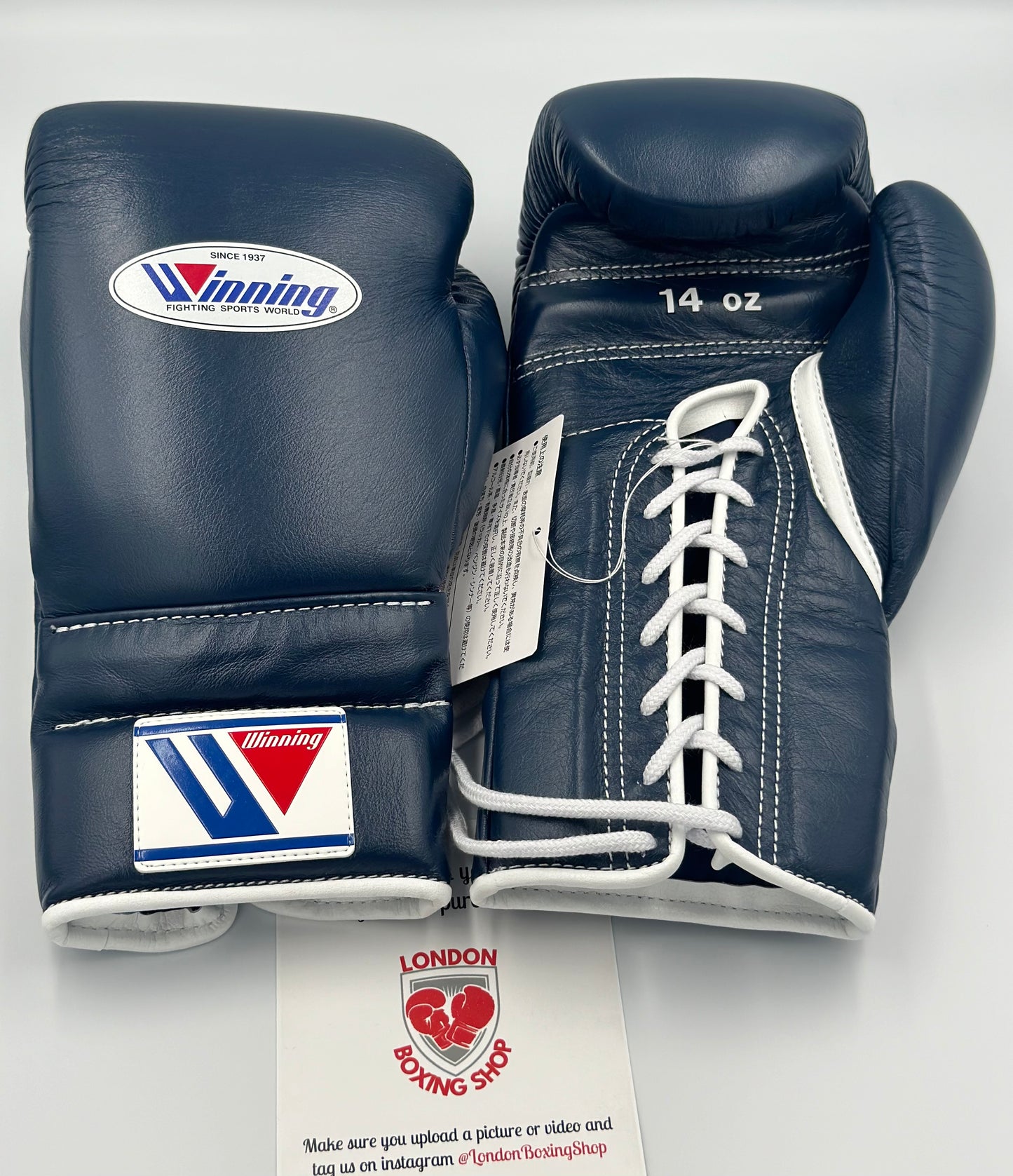 Custom Navy Blue Winning Sparring Gloves