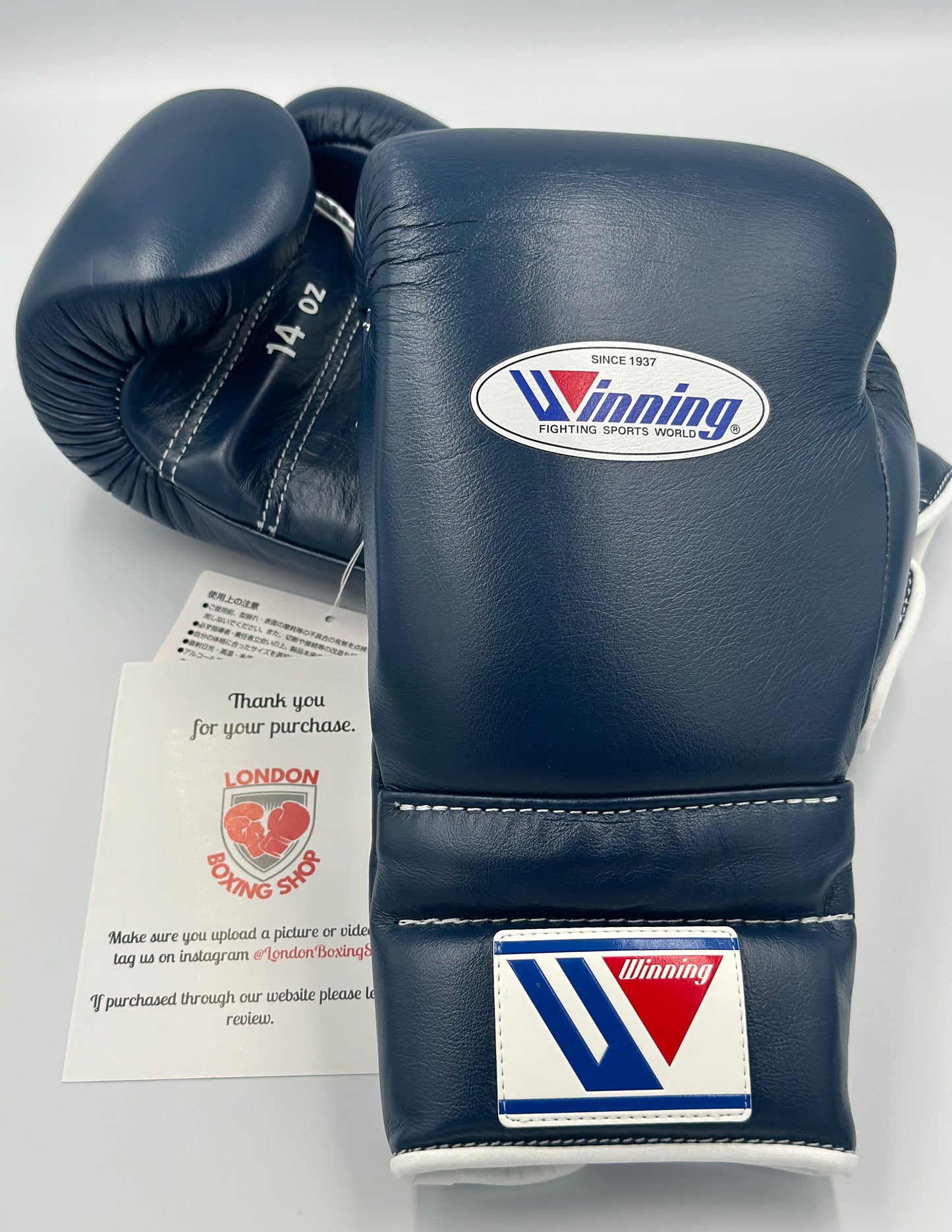 Custom Navy Blue Winning Sparring Gloves