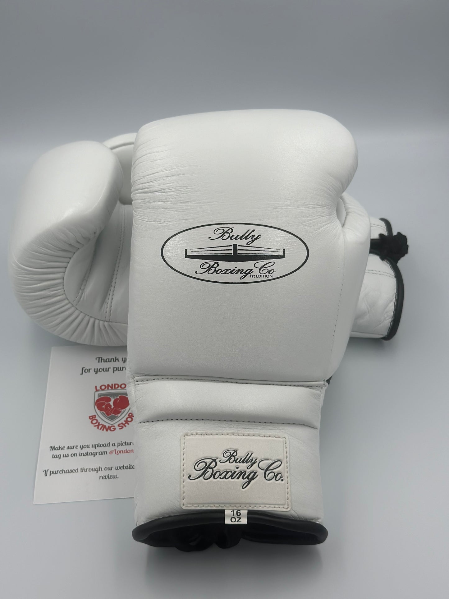White Sparring Gloves Bully Boxing