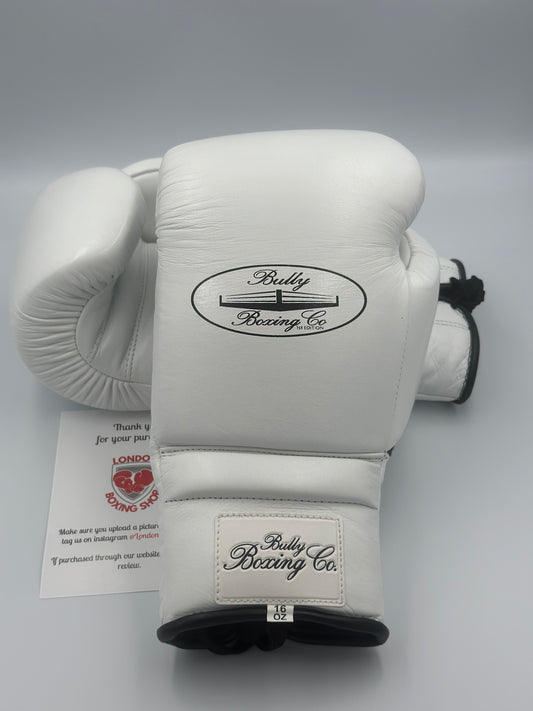 White Sparring Gloves Bully Boxing