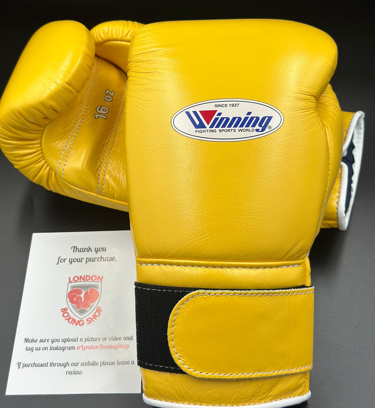 Yellow Velcro Custom Winning Sparring Gloves