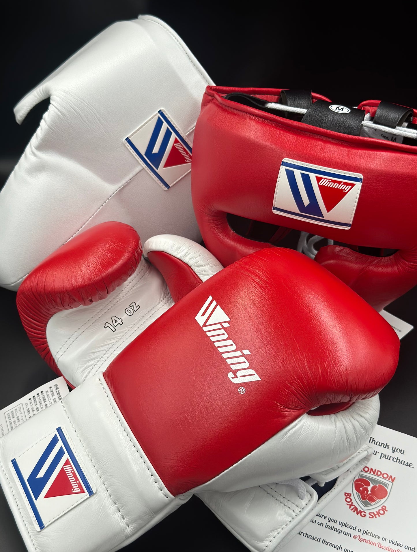 Custom Red/White Discontinued Winning Sparring Gloves