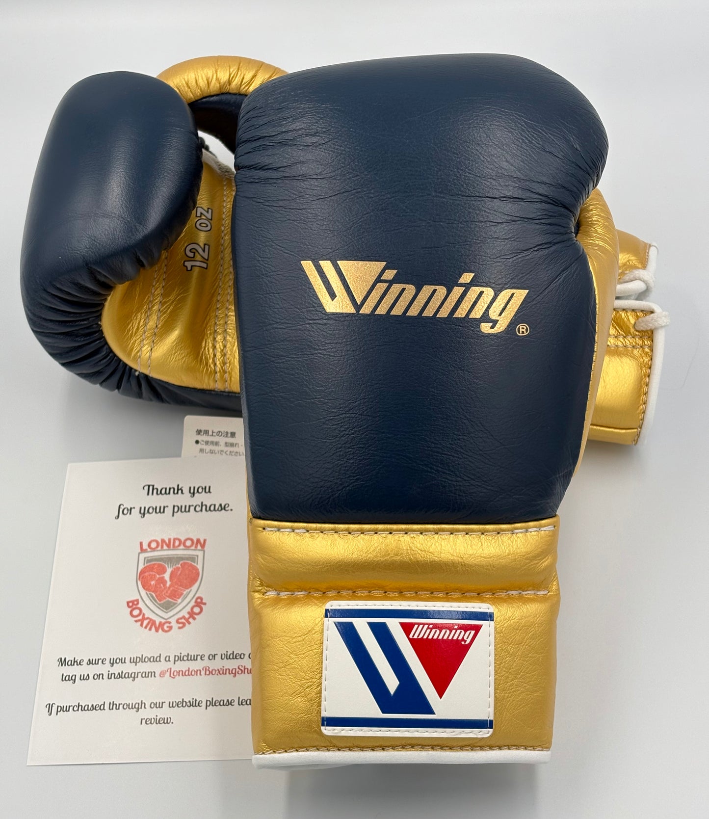 Custom Navy/Gold Discontinued Winning Sparring Gloves