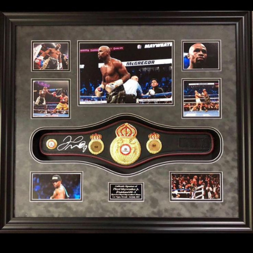 Floyd Mayweather Hand Signed Mini Belt