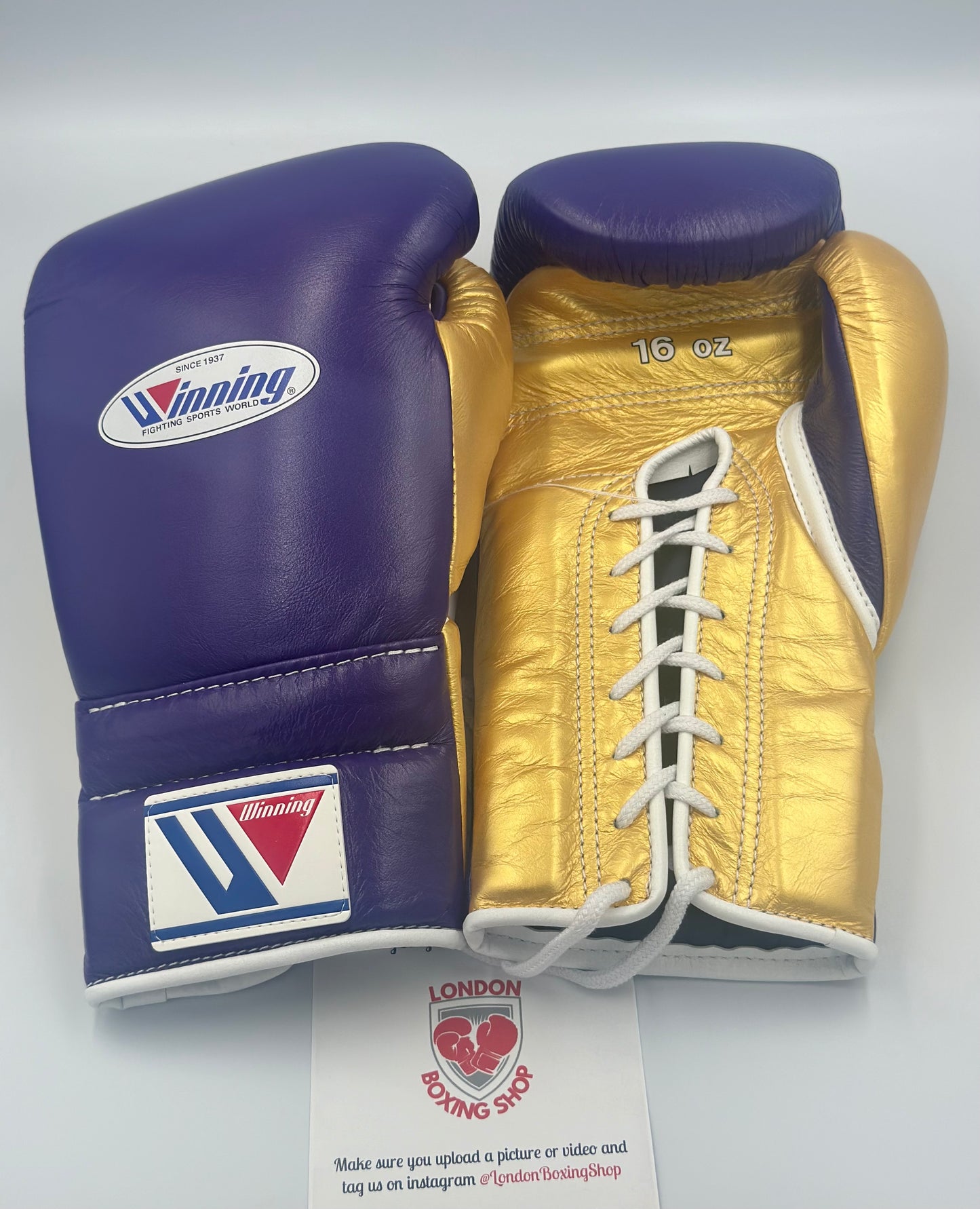 Custom Purple/Gold Winning Sparring Gloves