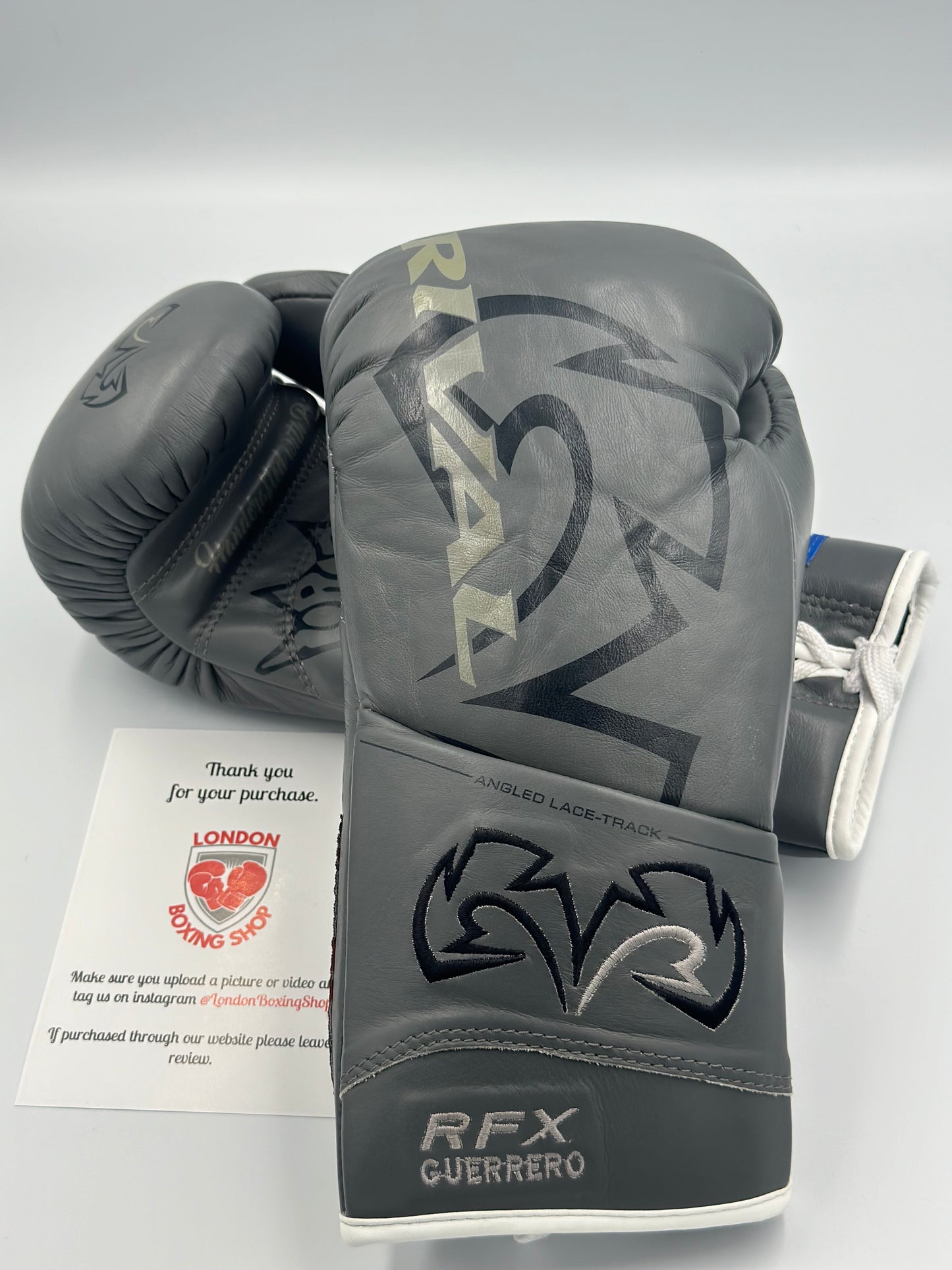 10oz XL Custom Grey Rival RFX Guerrero Pro Fight Gloves SF-H