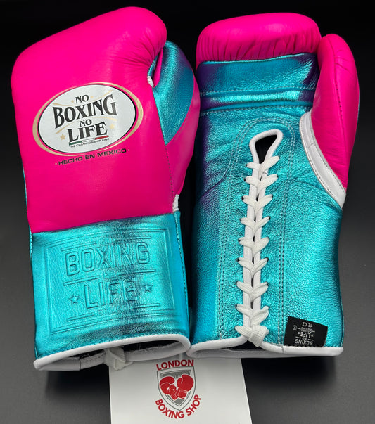 Bright Pink/Metallic Blue Training Gloves