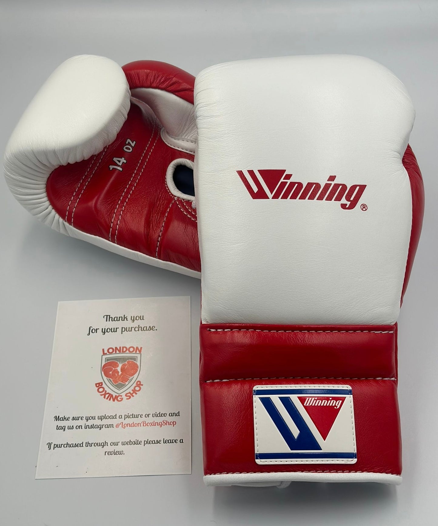 Custom White/Red Discontinued Winning Sparring Gloves