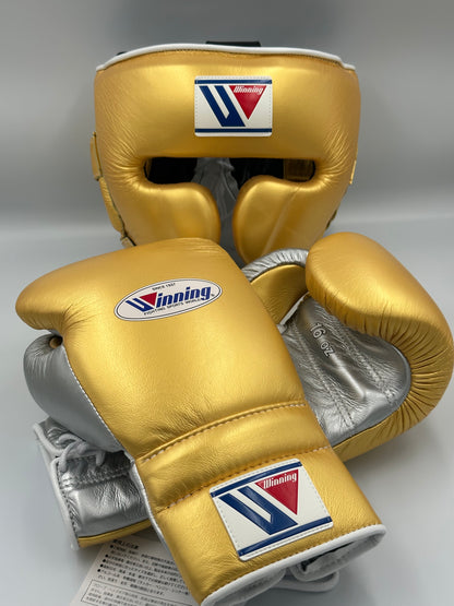 Gold/Silver Custom Winning Sparring Gloves